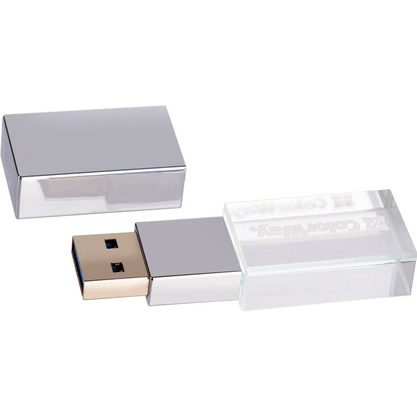 Флешка 64GB COLORWAY Crystal USB 3.0 (CW-USBCL64)