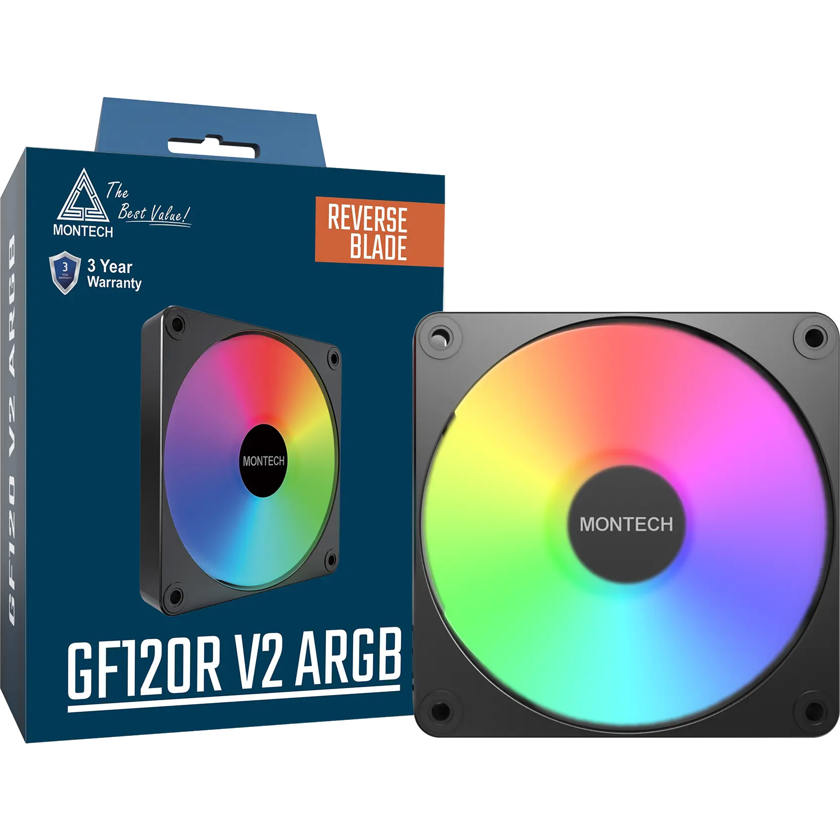 Вентилятор MONTECH GF120R V2 ARGB PWM Black