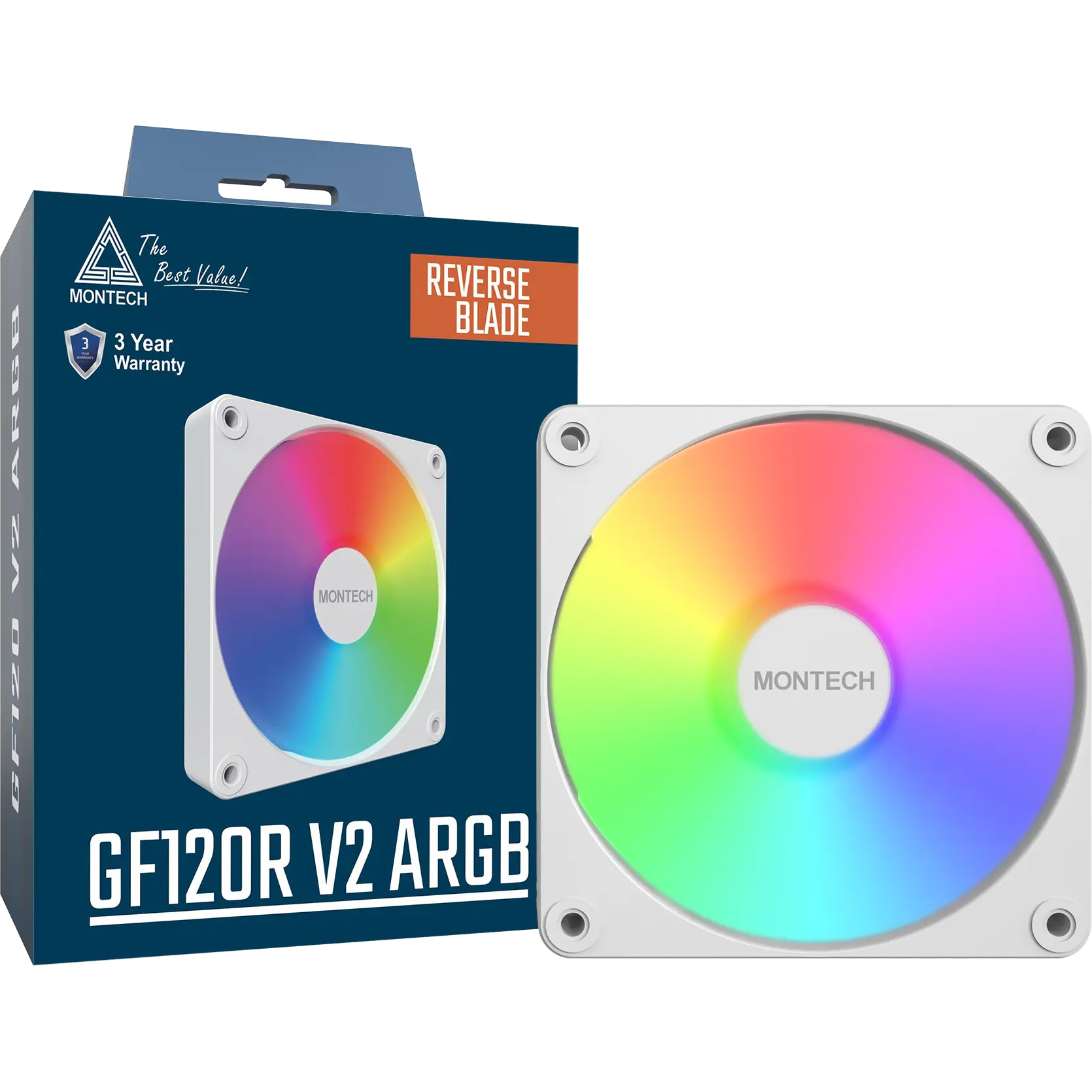 Вентилятор MONTECH GF120R V2 ARGB PWM White