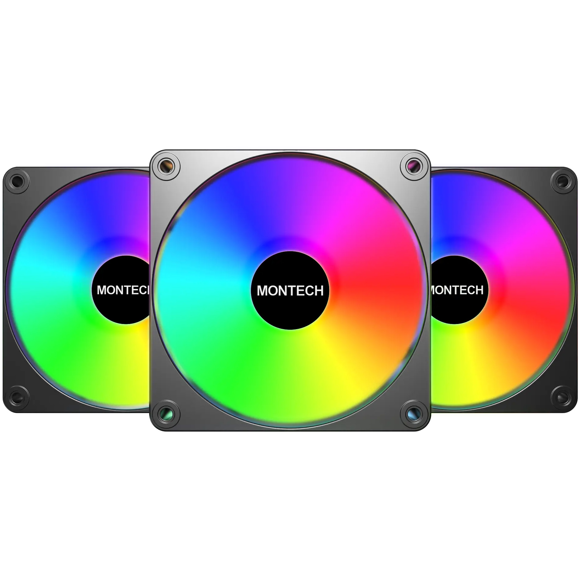 Комплект вентиляторов MONTECH GF120R V2 ARGB PWM Black 3-Pack