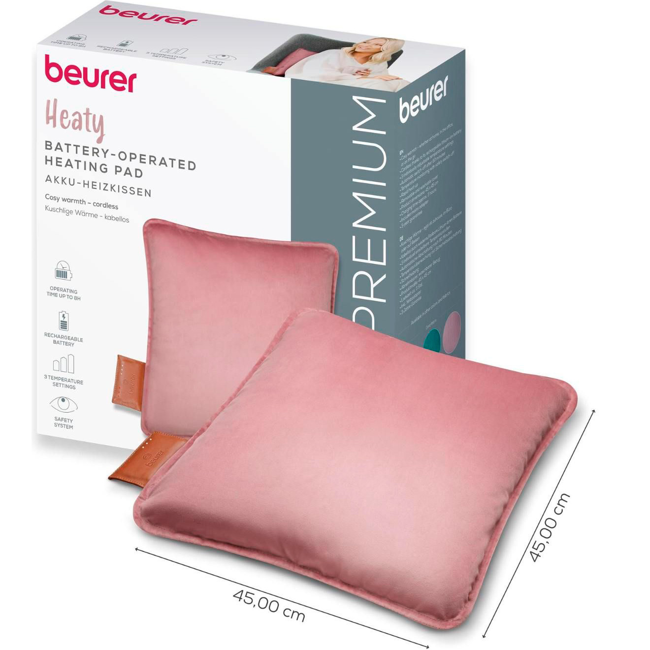 Электрогрелка-подушка BEURER HK 77 Heaty Blush Rose (20074)