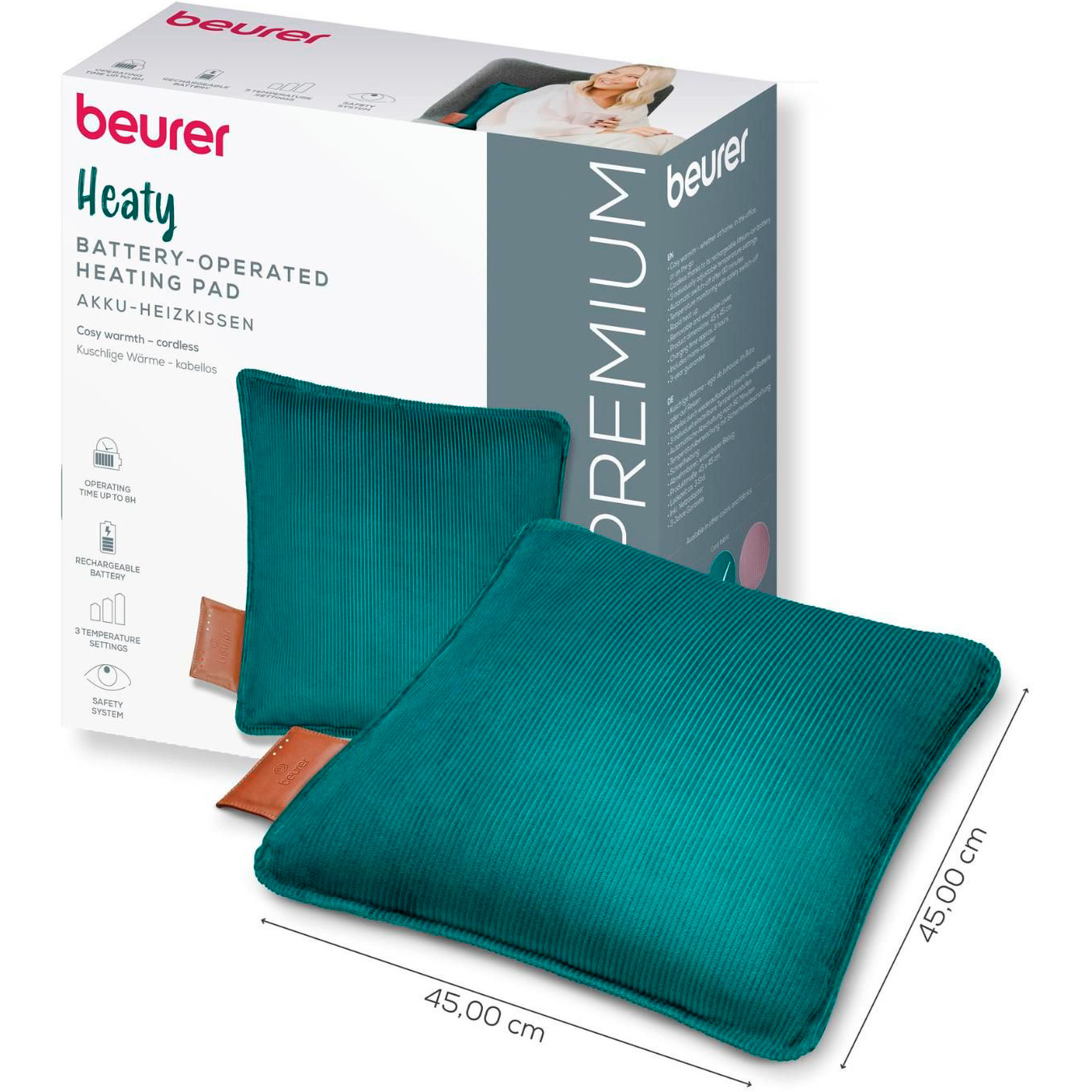 Электрогрелка-подушка BEURER HK 77 Heaty Celestial Green (20078)