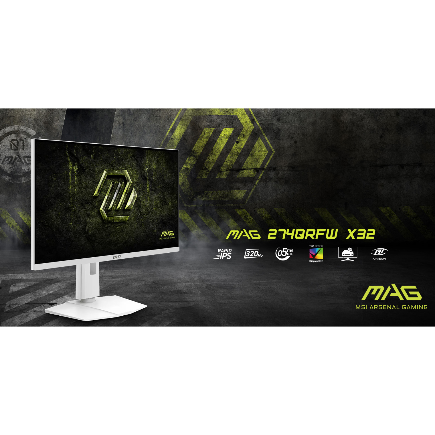 Монитор 27" MSI MAG 274QRFW X32 White