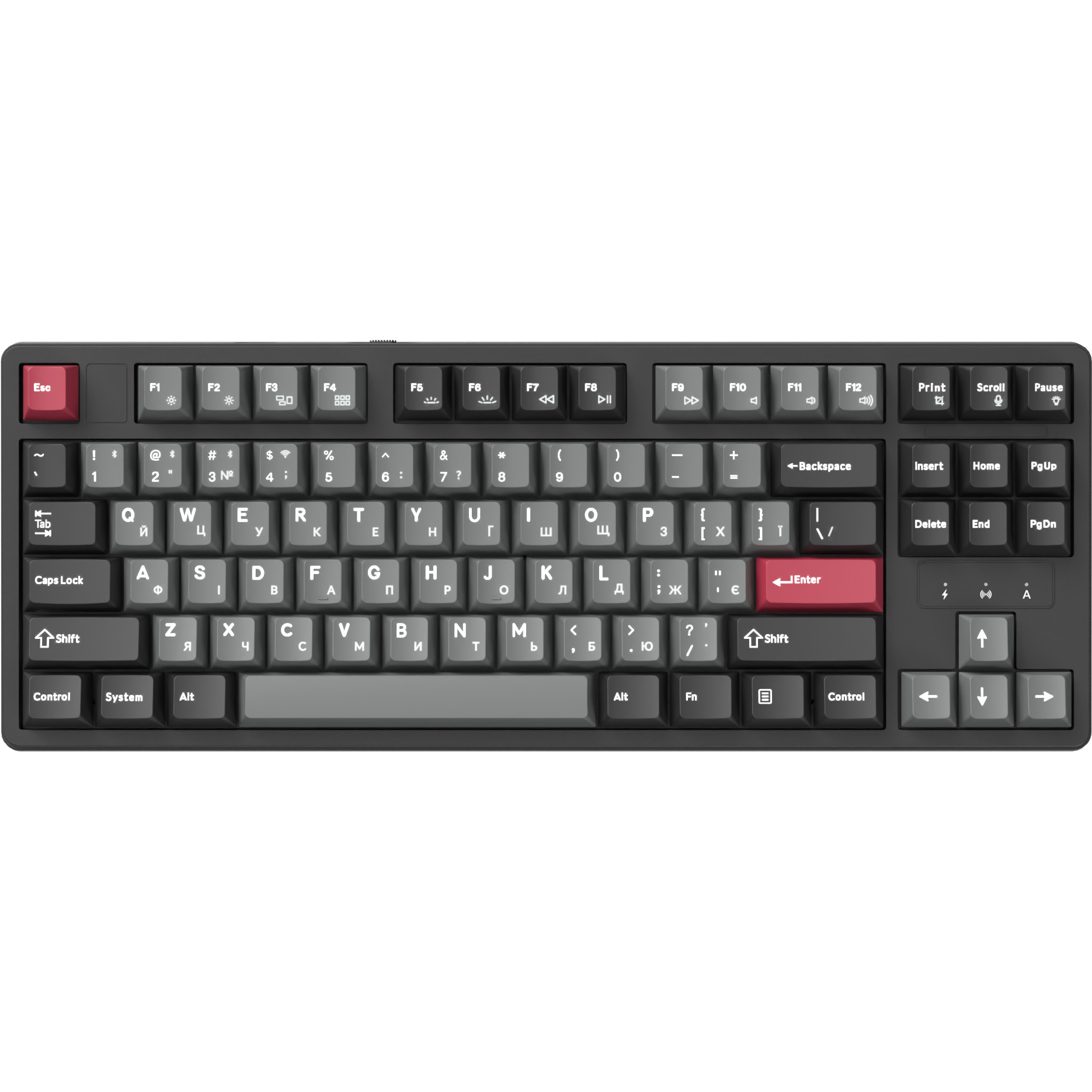 Клавіатура бездротова GAMEPRO Asgard Ragnar MK285BK Keychron Super Red Switch Black