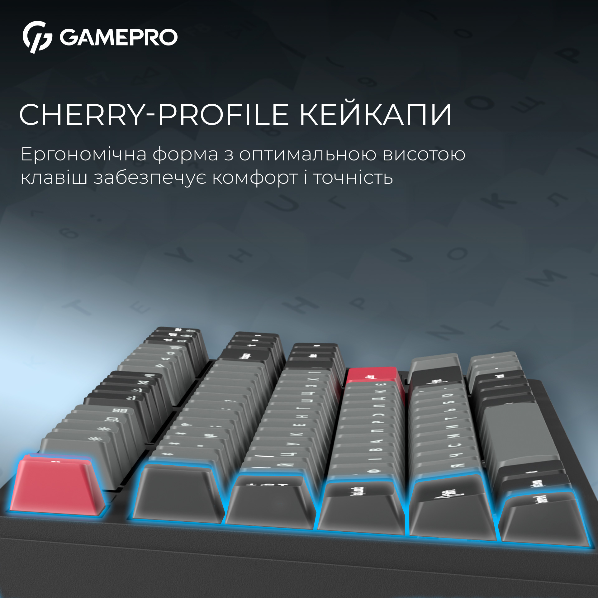 Клавіатура бездротова GAMEPRO Asgard Ragnar MK285BK Keychron Super Red Switch Black