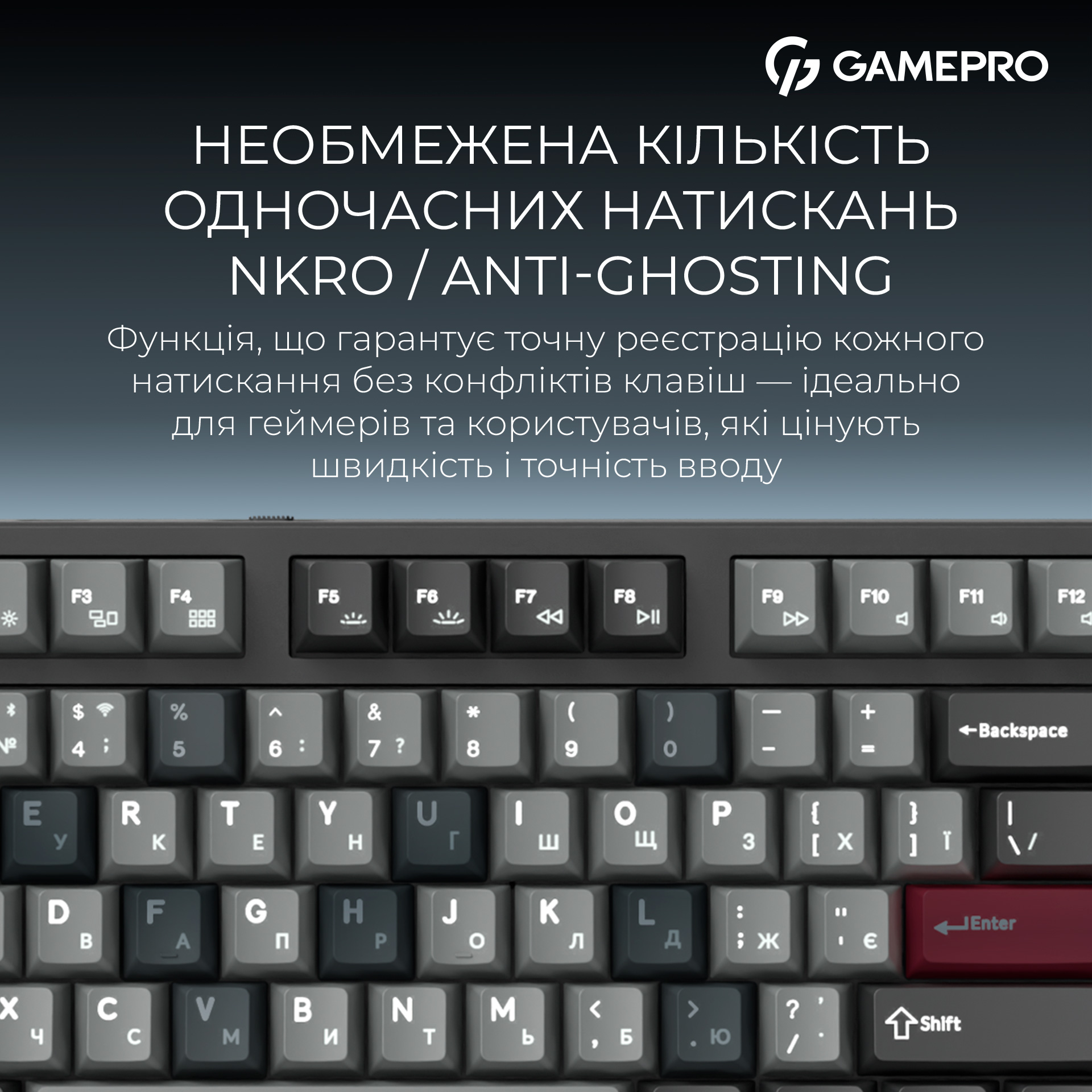 Клавіатура бездротова GAMEPRO Asgard Ragnar MK285BK Keychron Super Red Switch Black