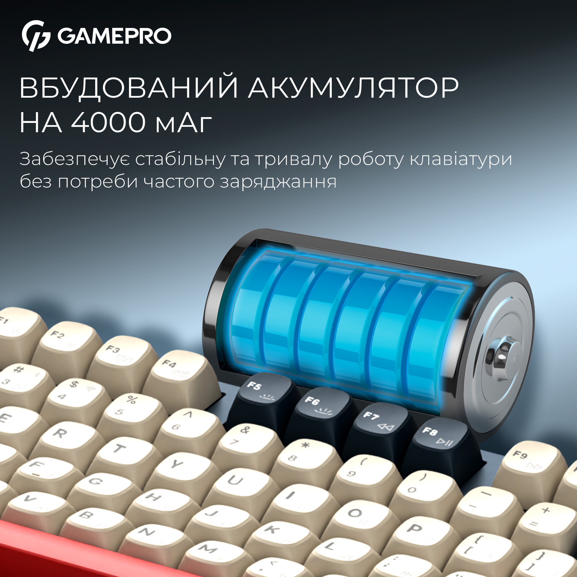 Клавиатура беспроводная GAMEPRO Asgard Ragnar MK285BL Keychron Super Red Switch Blue
