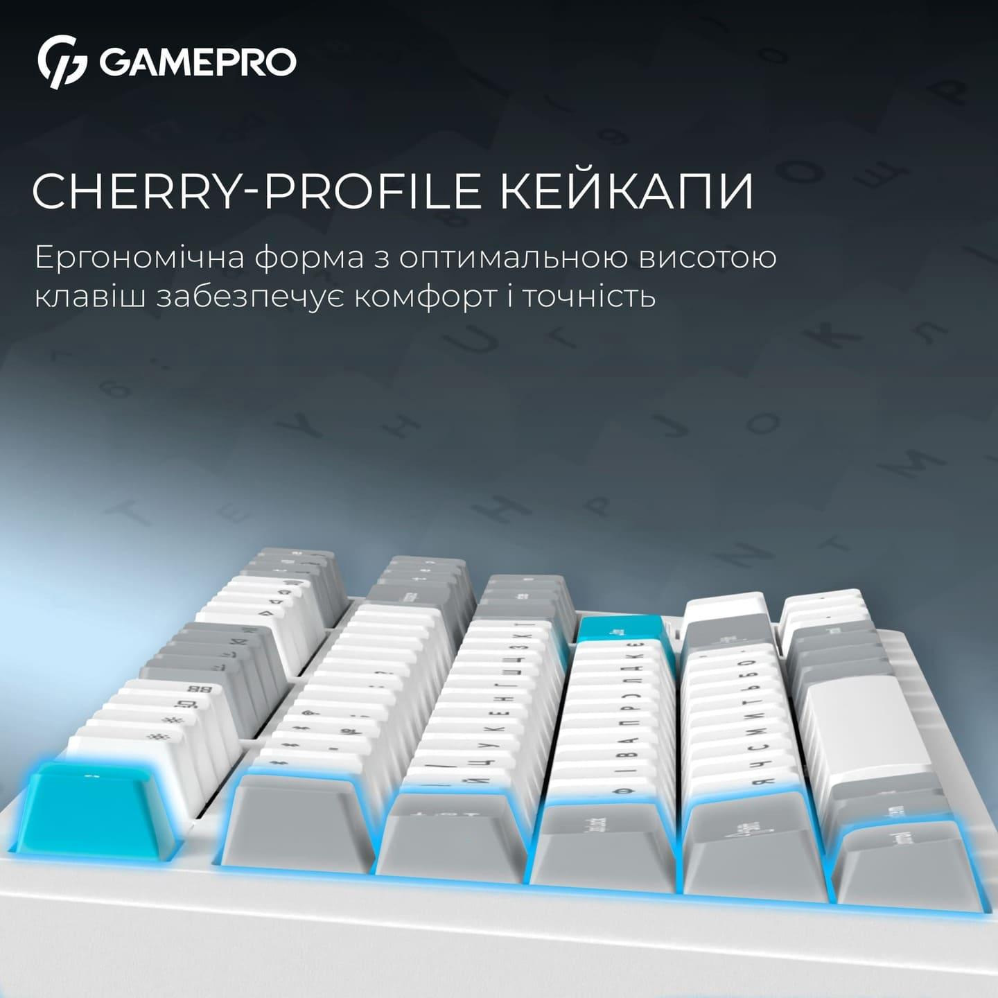 Клавіатура бездротова GAMEPRO Asgard Ragnar MK285WH Keychron Super Red Switch White