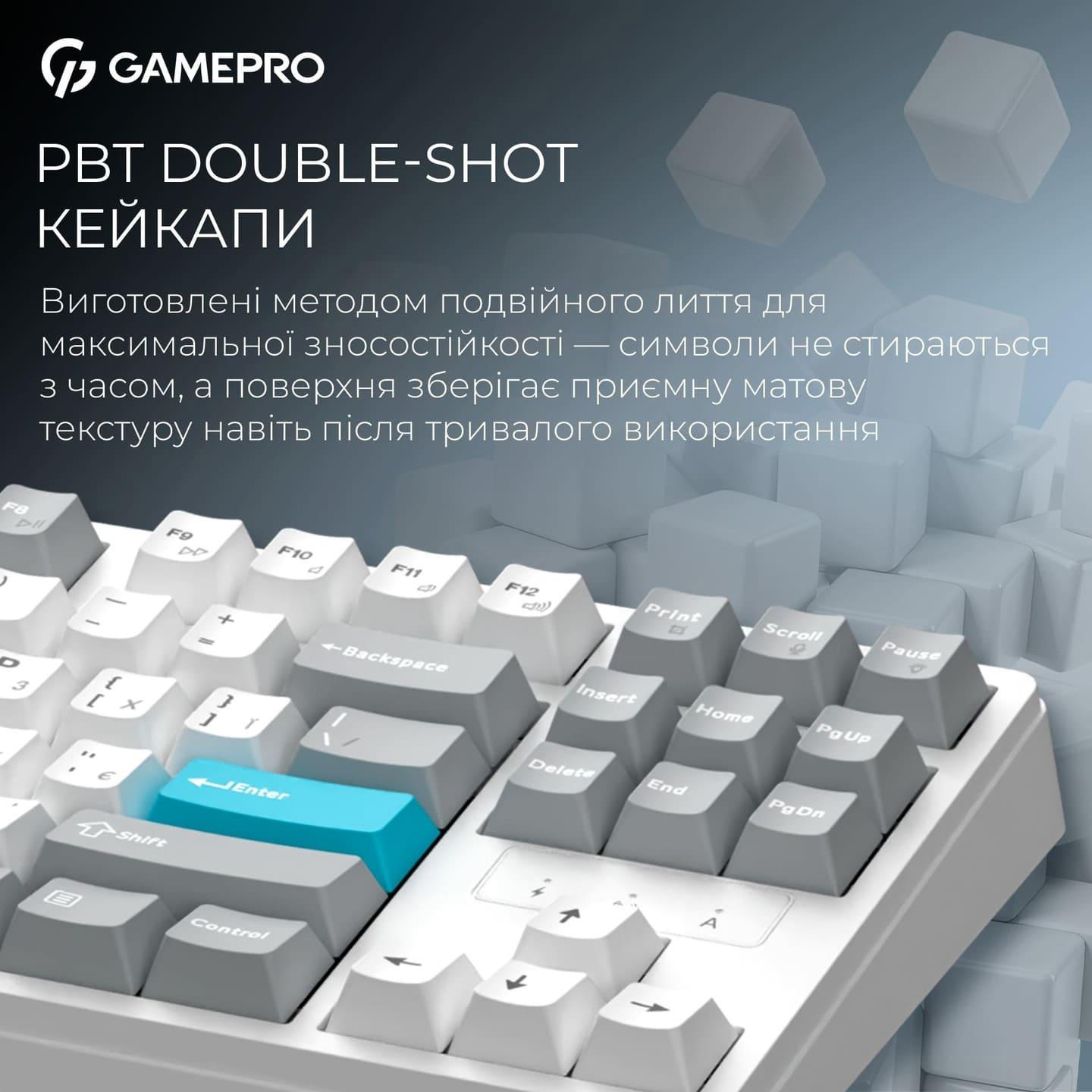 Клавіатура бездротова GAMEPRO Asgard Ragnar MK285WH Keychron Super Red Switch White