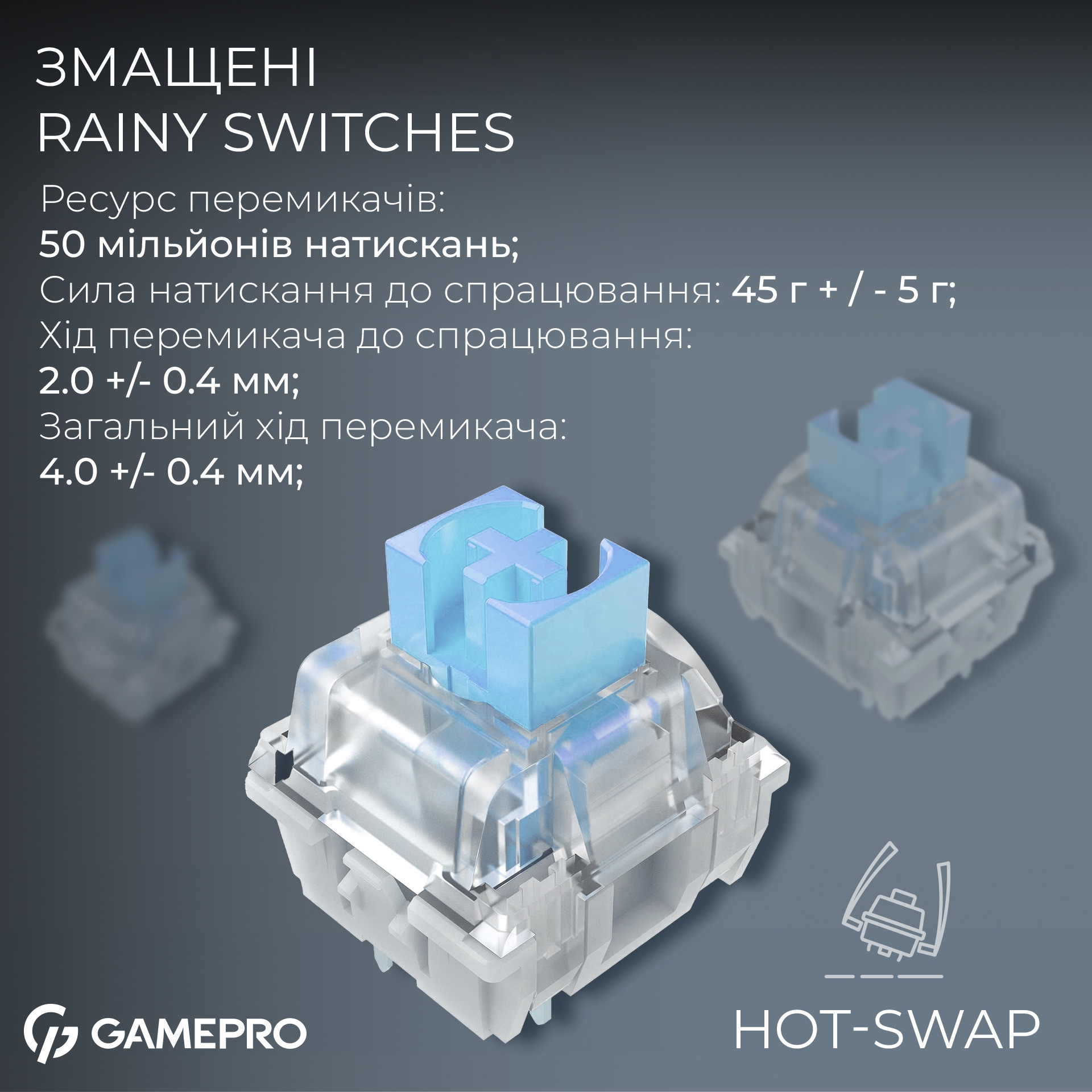 Клавиатура беспроводная GAMEPRO Asgard Valhalla Pro MK160B-D-Pro Rainy Switch Black