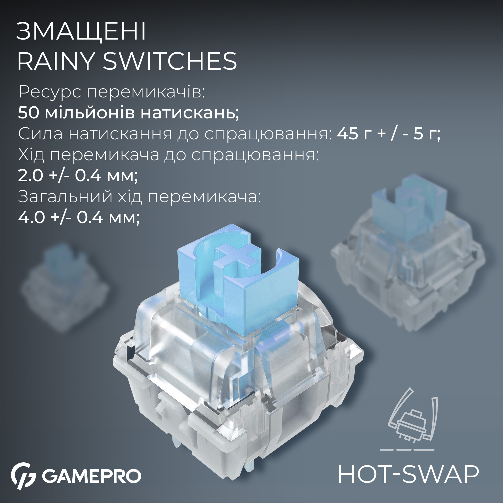 Клавиатура беспроводная GAMEPRO Asgard Valhalla Pro MK160W-D-Pro Rainy Switch White