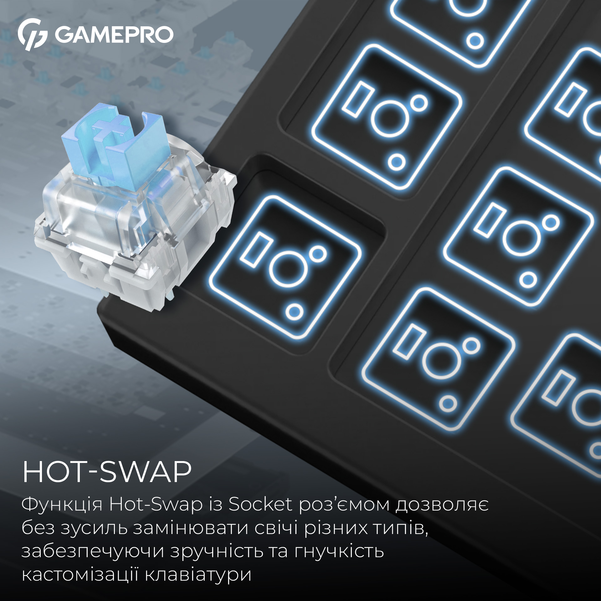 Клавиатура беспроводная GAMEPRO Asgard Valhalla Pro MK160W-D-Pro Rainy Switch White