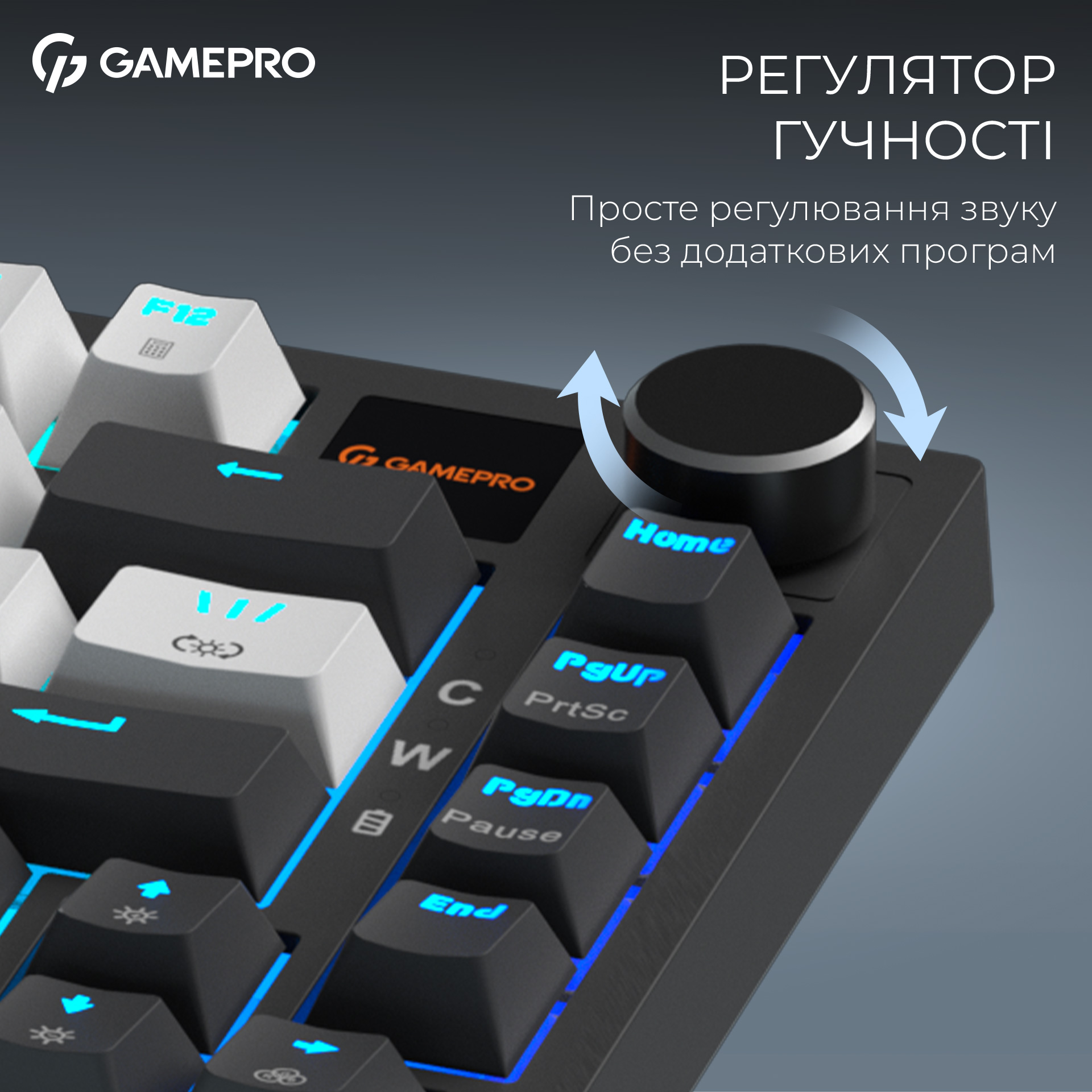 Клавиатура беспроводная GAMEPRO Asgard Valhalla Pro MK160W-D-Pro Rainy Switch White