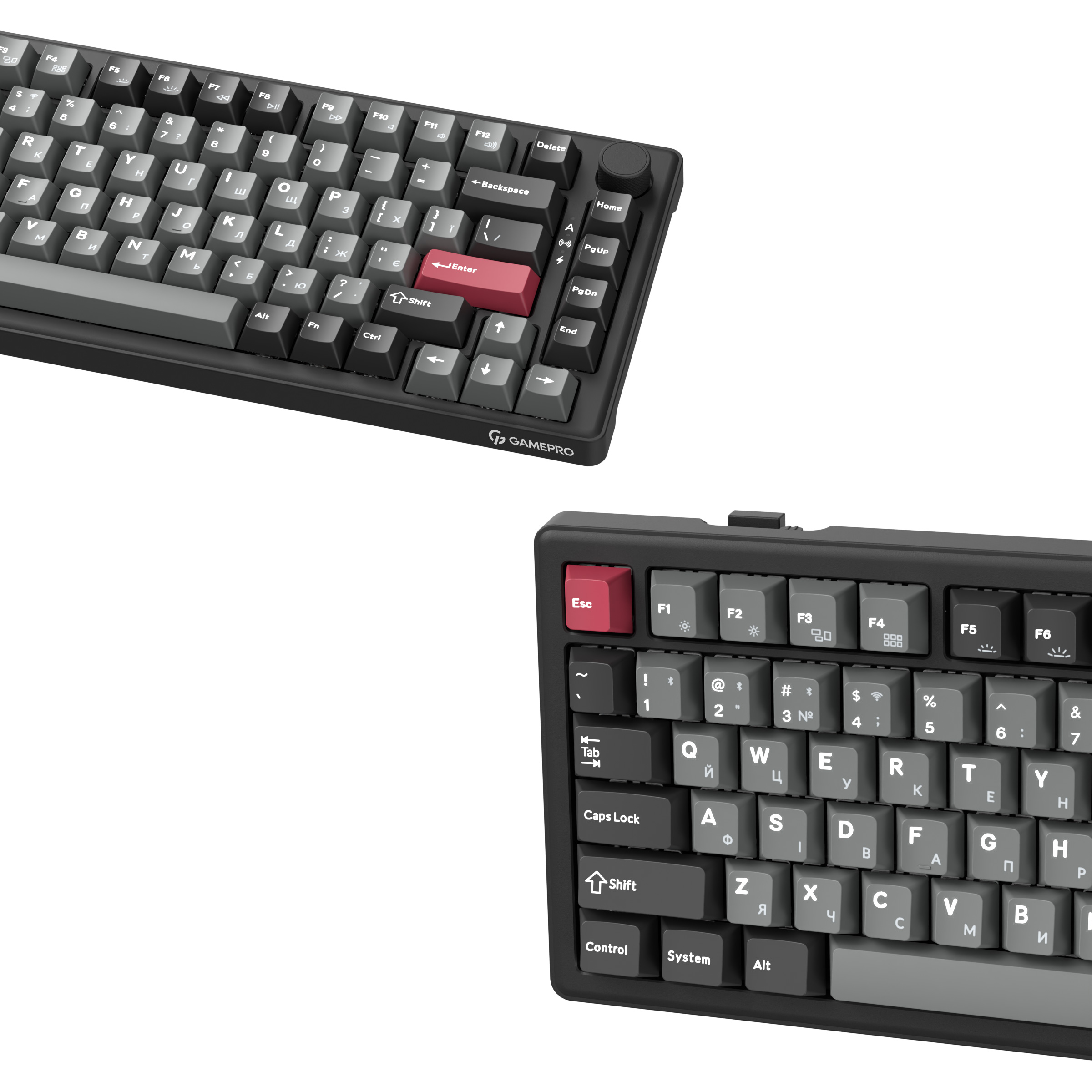 Клавіатура бездротова GAMEPRO Asgard Yord MK266BK Keychron Super Red Switch Black