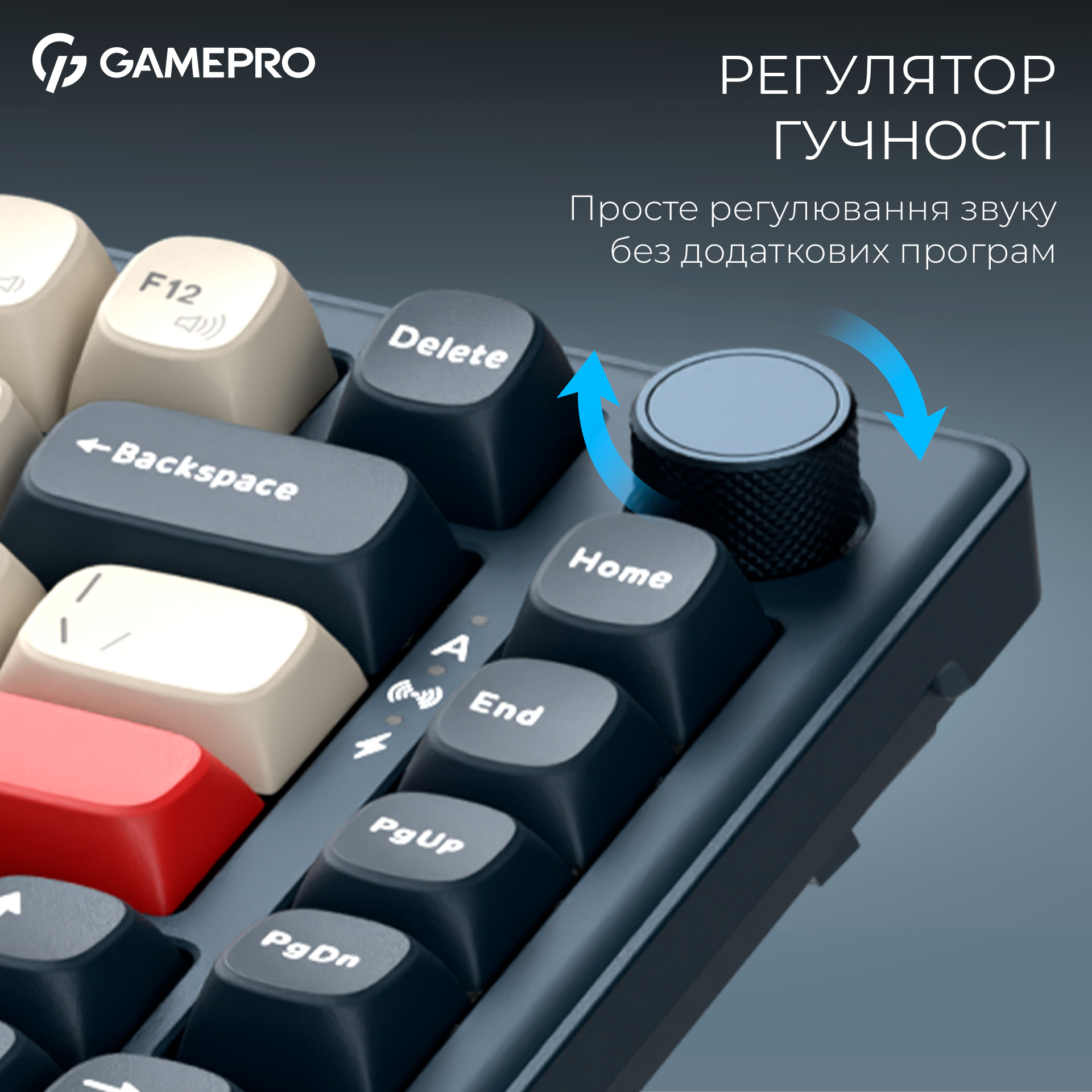 Клавиатура беспроводная GAMEPRO Asgard Yord MK266BL Keychron Super Red Switch Blue