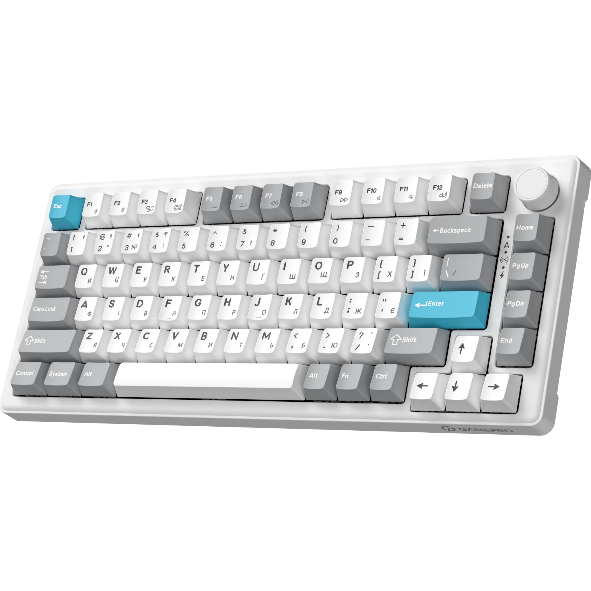 Клавіатура бездротова GAMEPRO Asgard Yord MK266WH Keychron Super Red Switch White