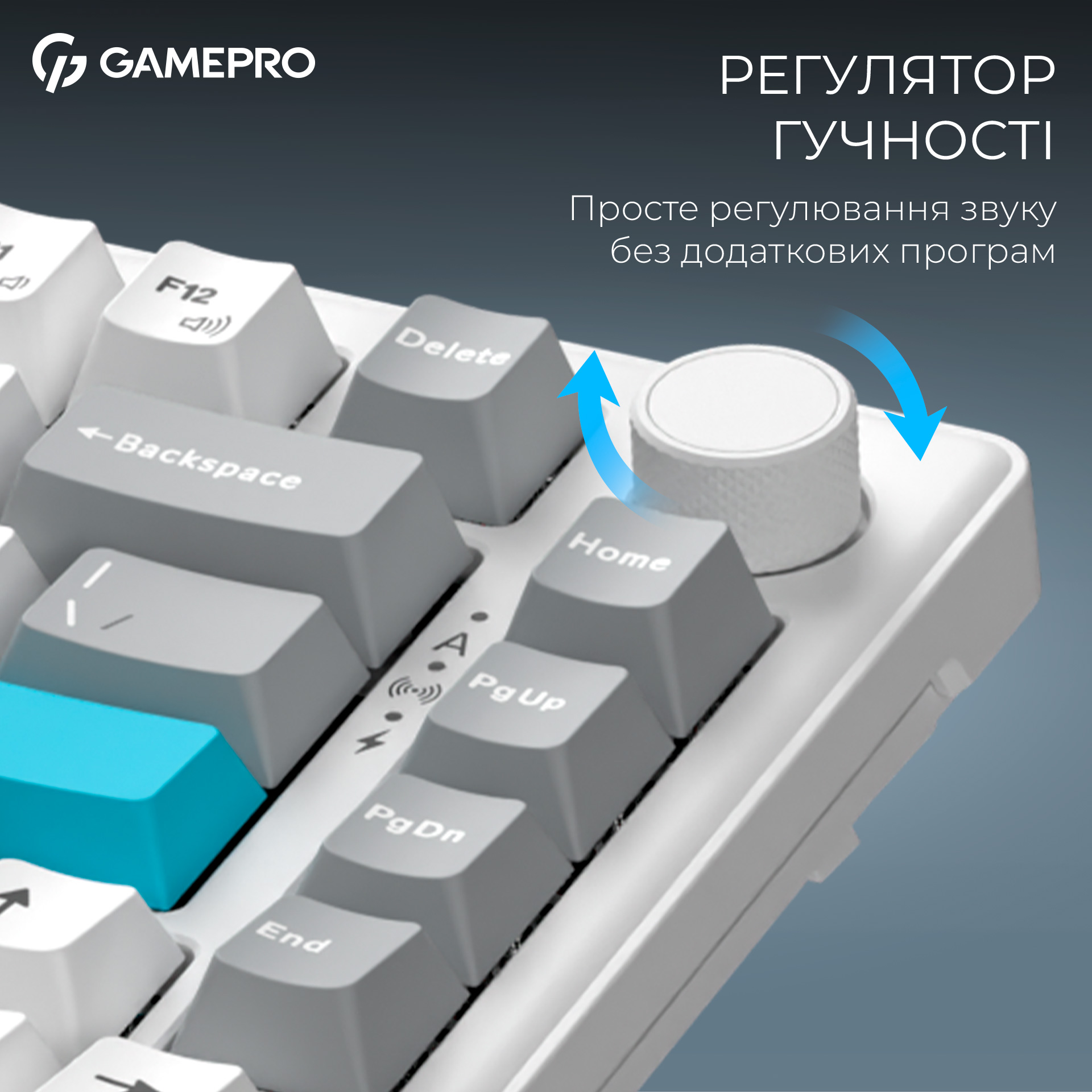 Клавіатура бездротова GAMEPRO Asgard Yord MK266WH Keychron Super Red Switch White