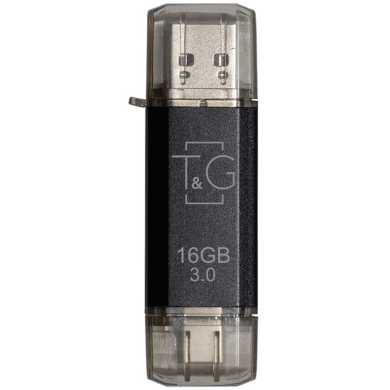 Флэшка 16GB T&G 009 Star Series USB 3.2 Type-C/USB-A Black (TG009TC-16GBK3)