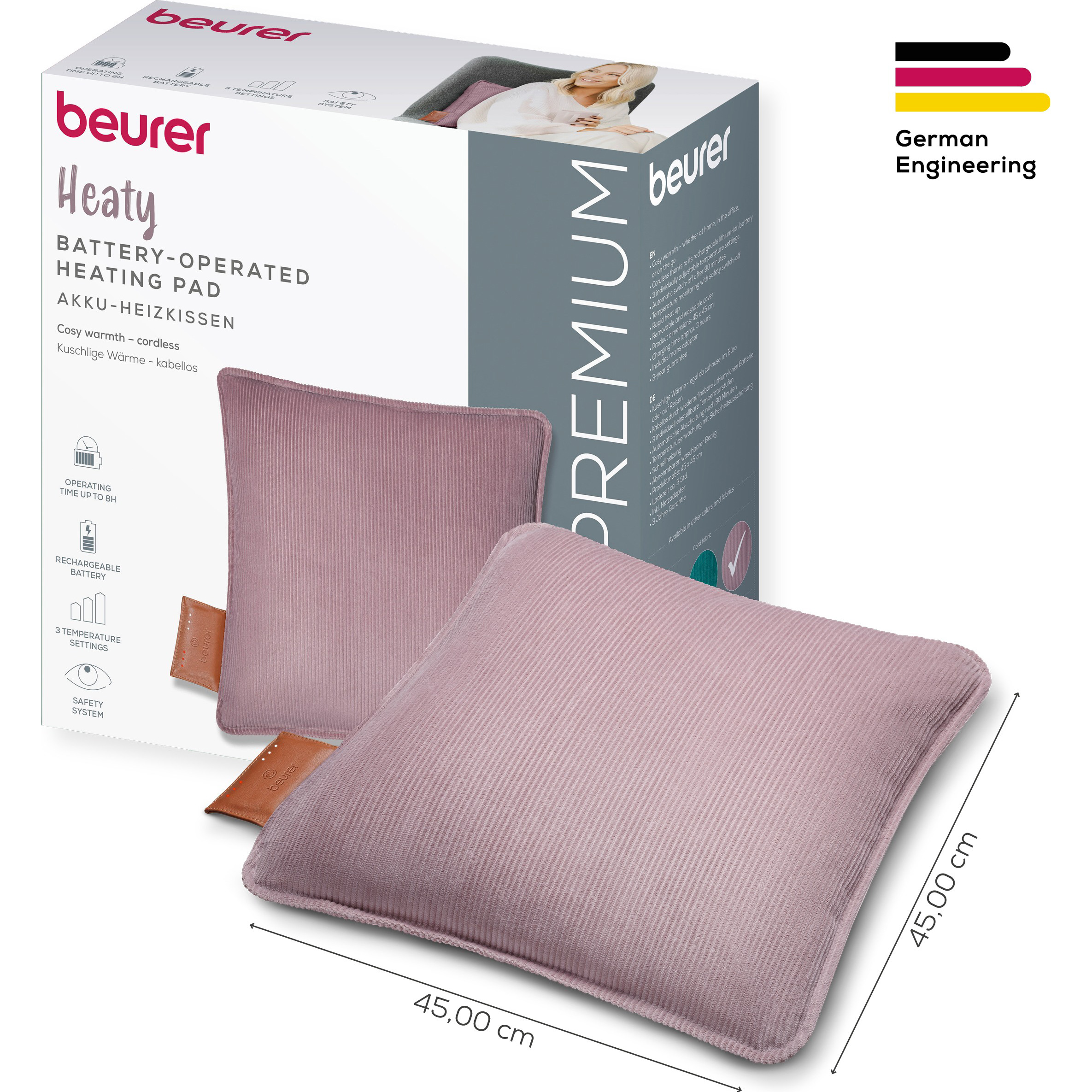 Електрогрілка-подушка BEURER HK 77 Heaty Lavender Lilac (20082)