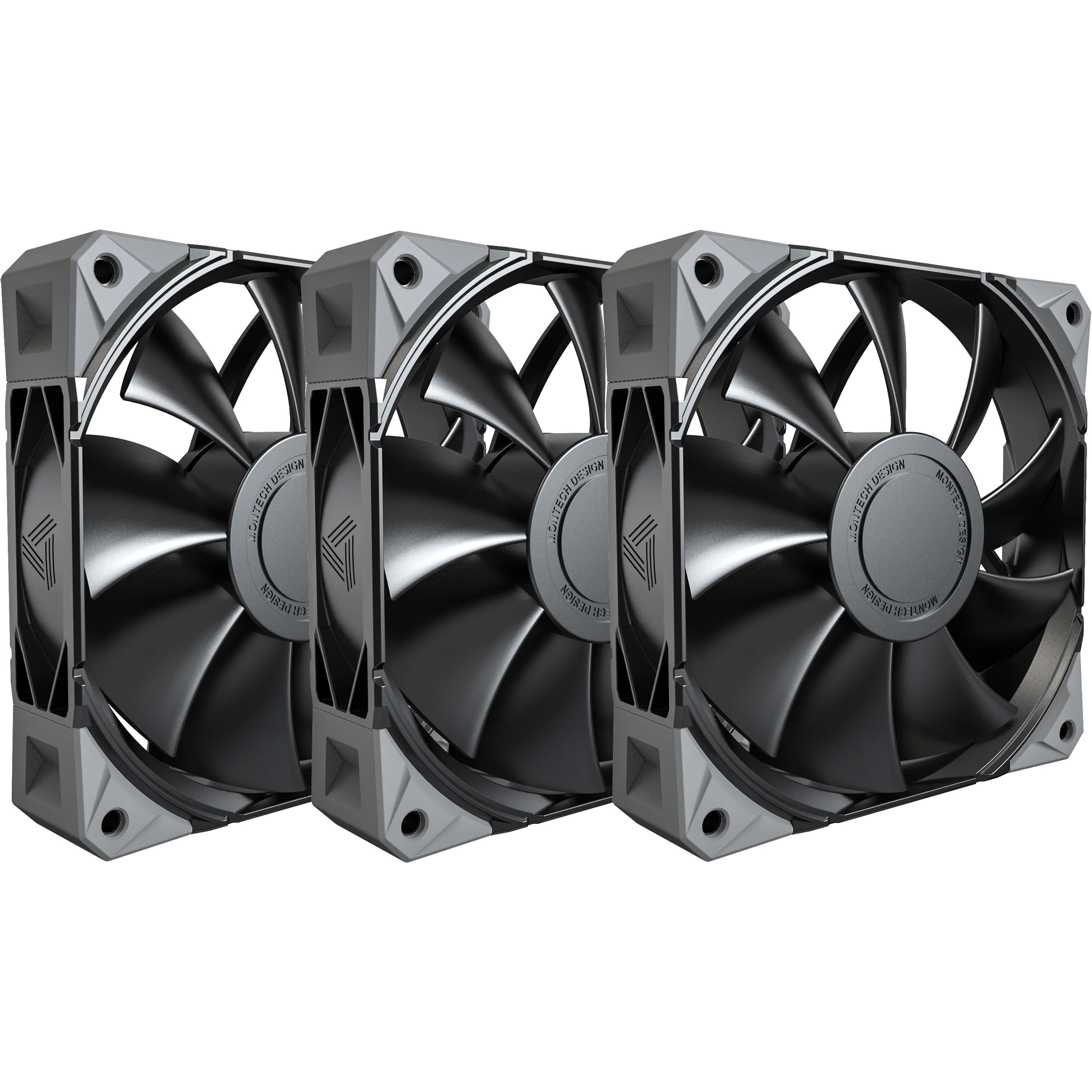 Комплект вентиляторов MONTECH E28 PWM Black 3-Pack