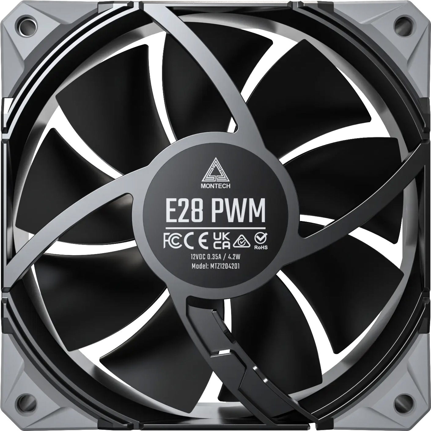 Комплект вентиляторов MONTECH E28 PWM Black 3-Pack