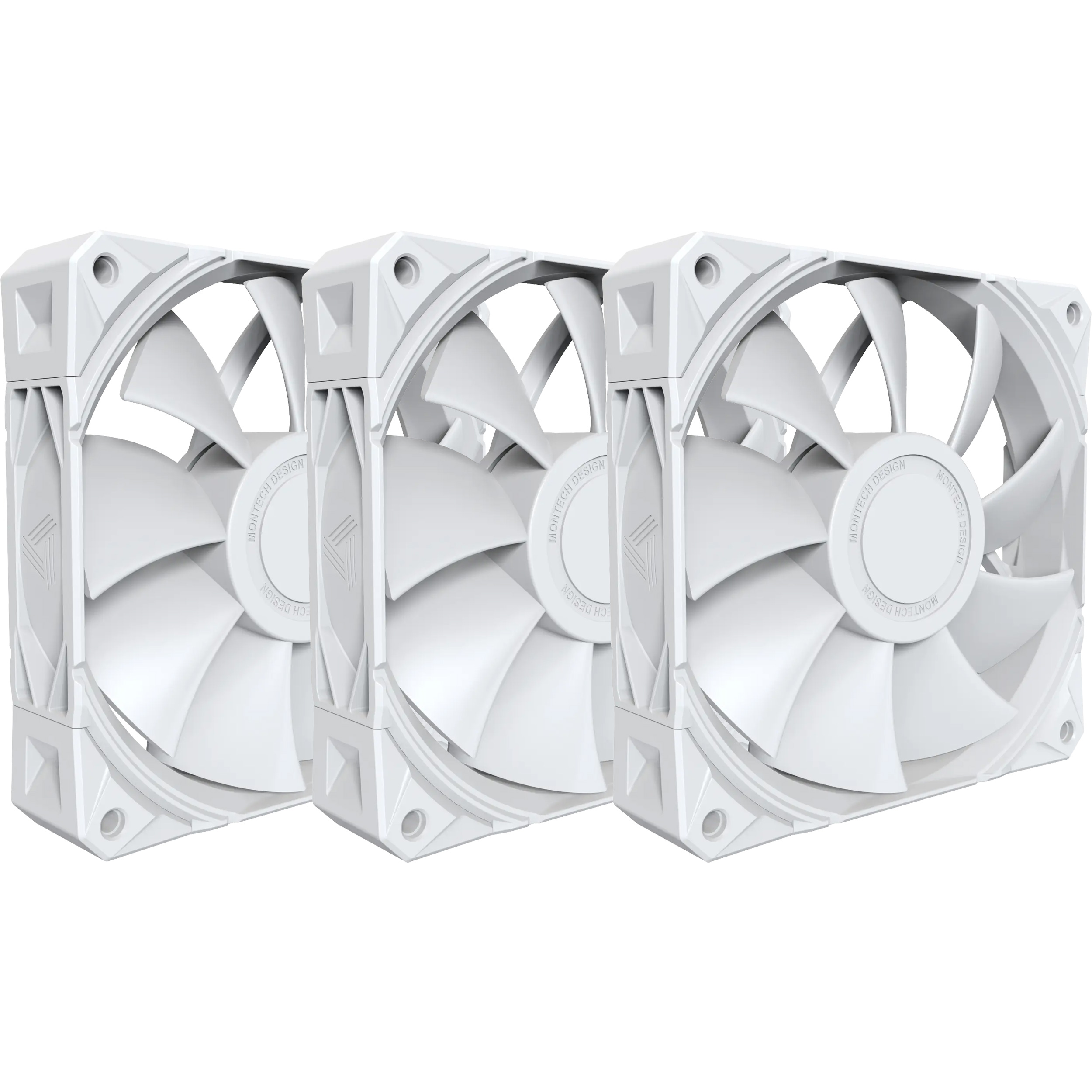 Комплект вентиляторов MONTECH E28 PWM White 3-Pack