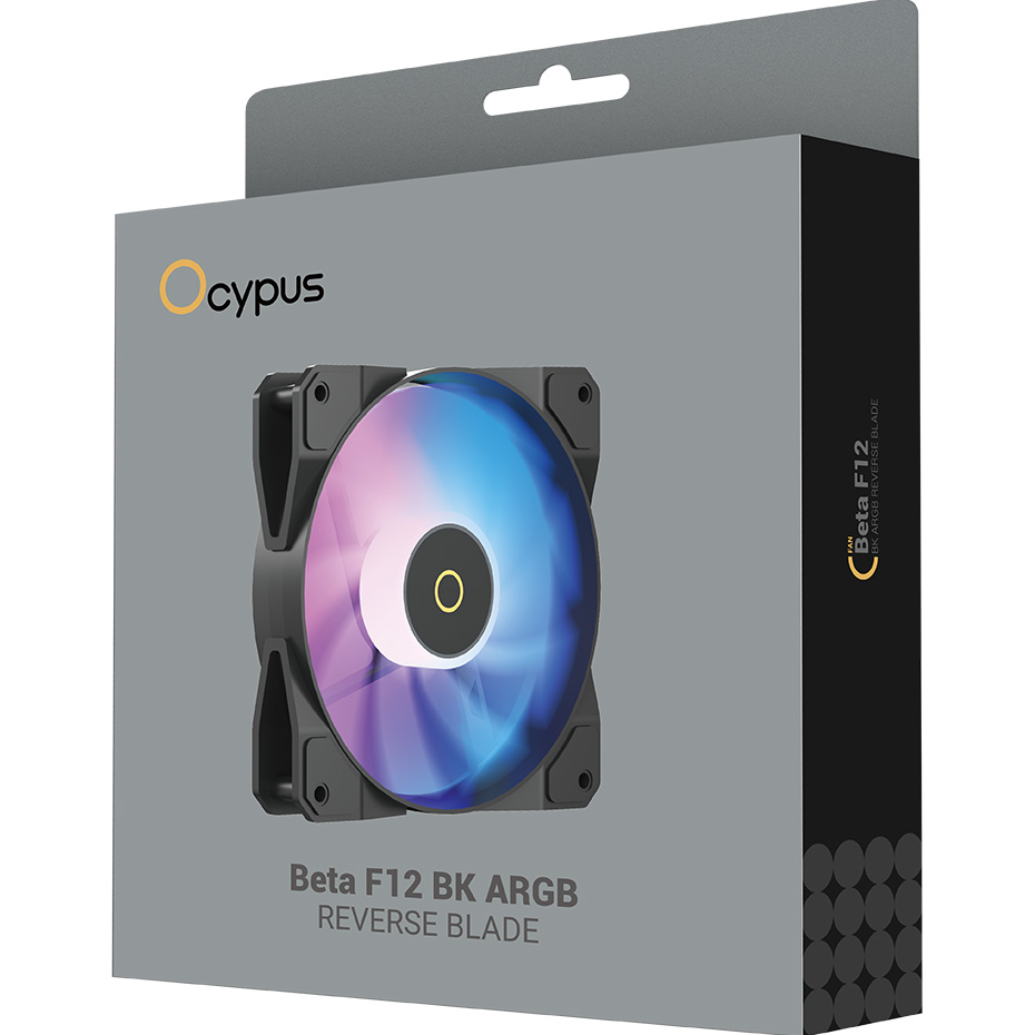 Вентилятор OCYPUS Beta F12 ARGB Reverse Blade Black