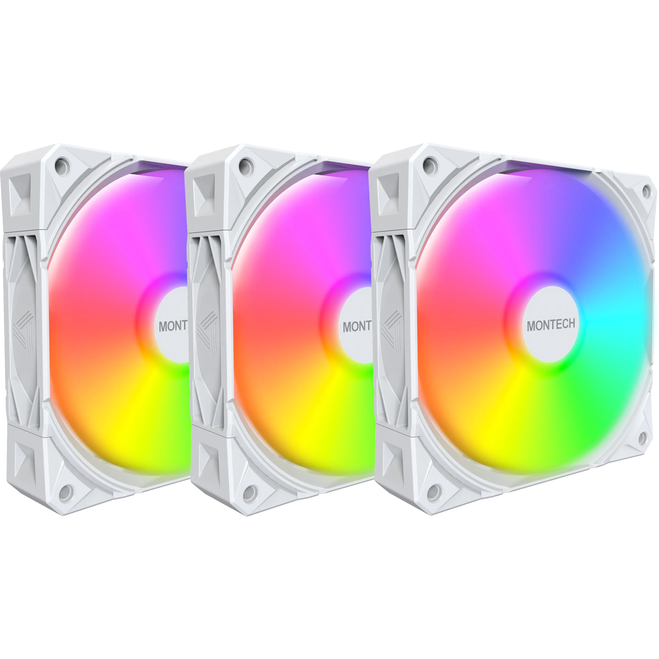 Комплект вентиляторов MONTECH E28 ARGB White 3-Pack