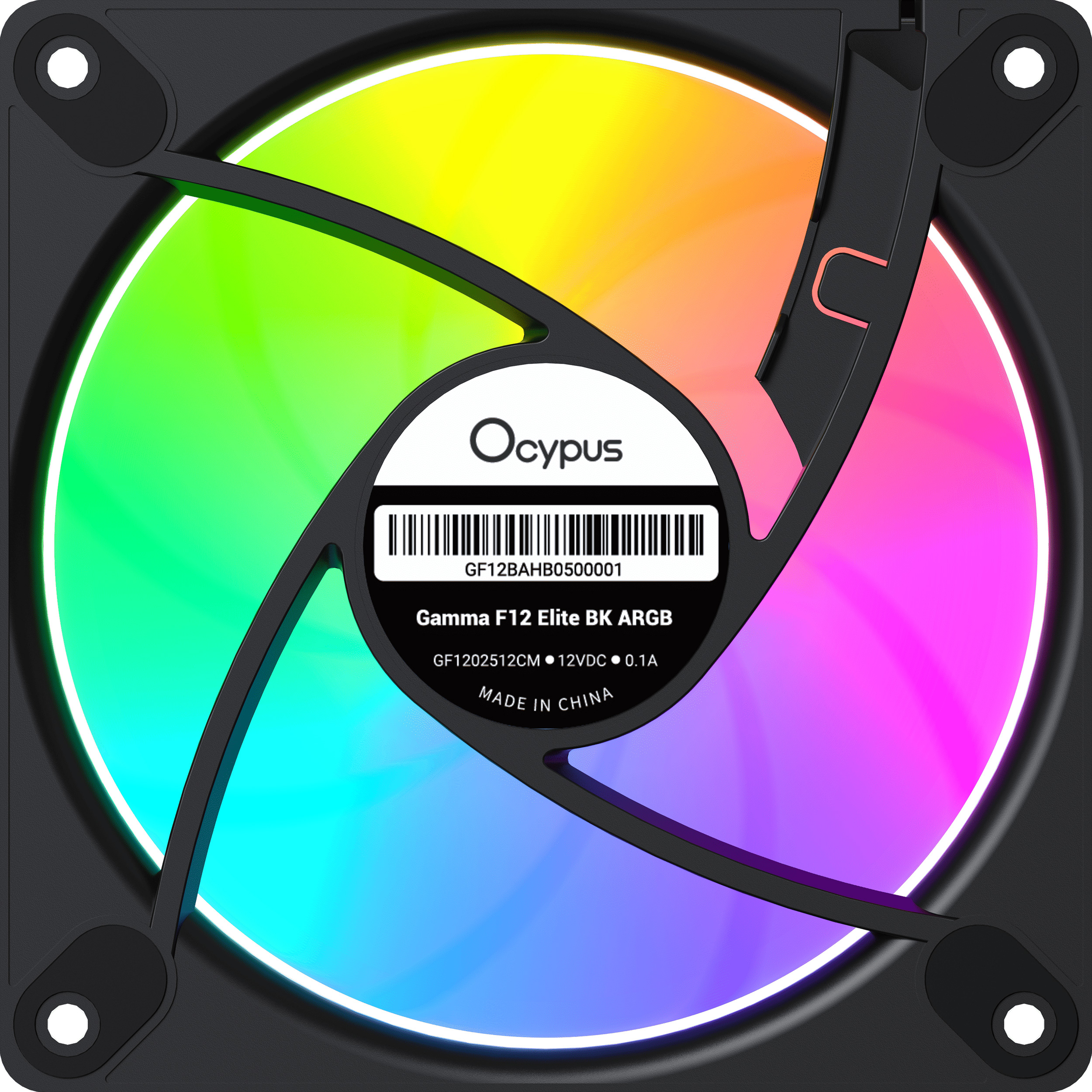 Комплект вентиляторов OCYPUS Gamma F12 Elite ARGB Reverse Blade Black 3-Pack