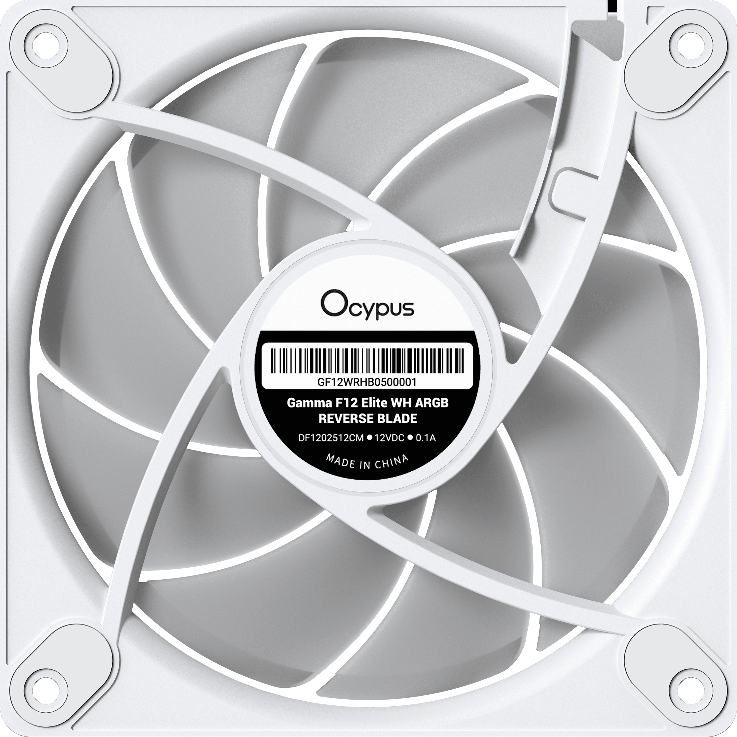 Комплект вентиляторов OCYPUS Gamma F12 Elite ARGB Reverse Blade White 3-Pack