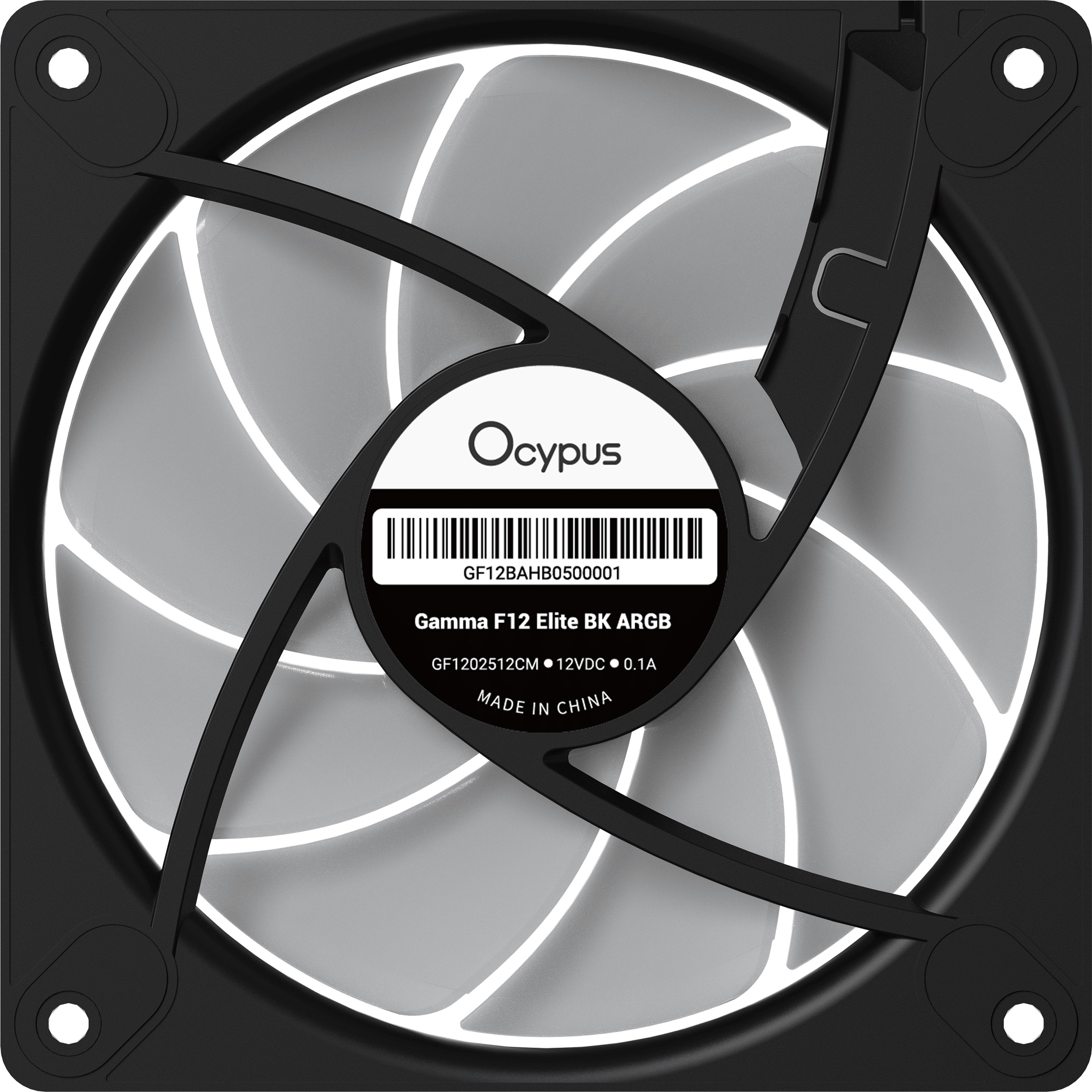 Комплект вентиляторів OCYPUS Gamma F12 Elite ARGB Black 3-Pack