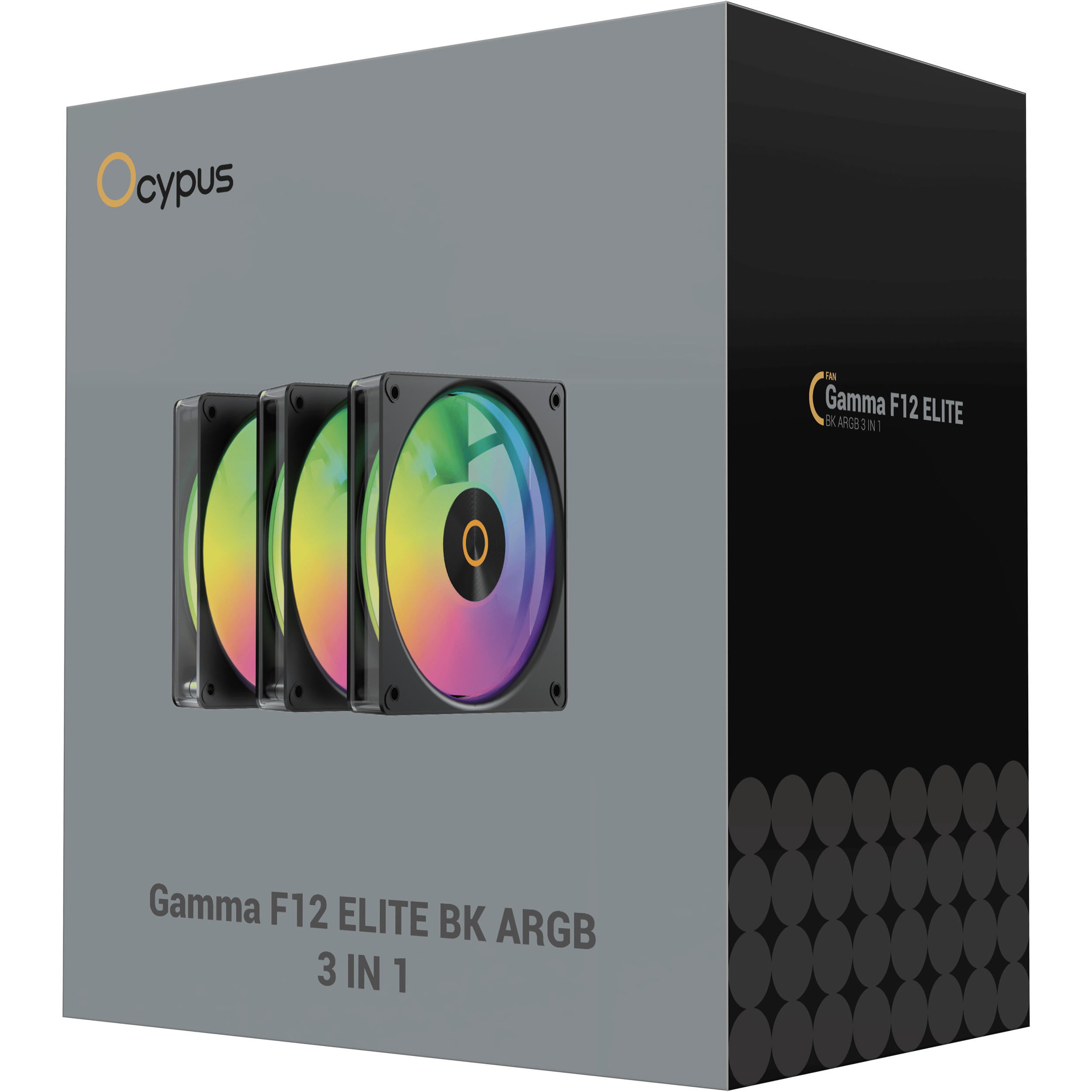 Комплект вентиляторів OCYPUS Gamma F12 Elite ARGB Black 3-Pack