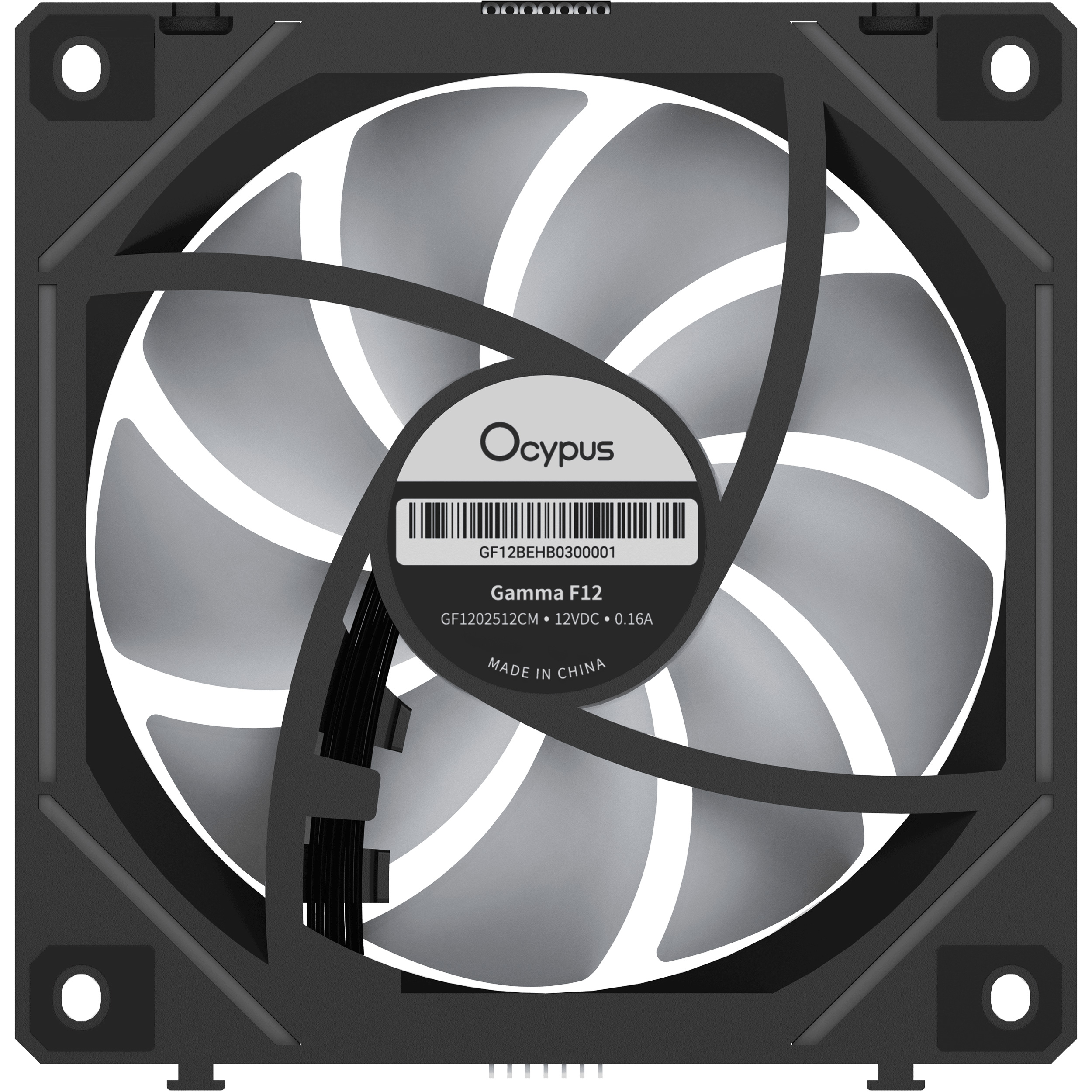 Комплект вентиляторів OCYPUS Gamma F12 Uni ARGB Black 3-Pack