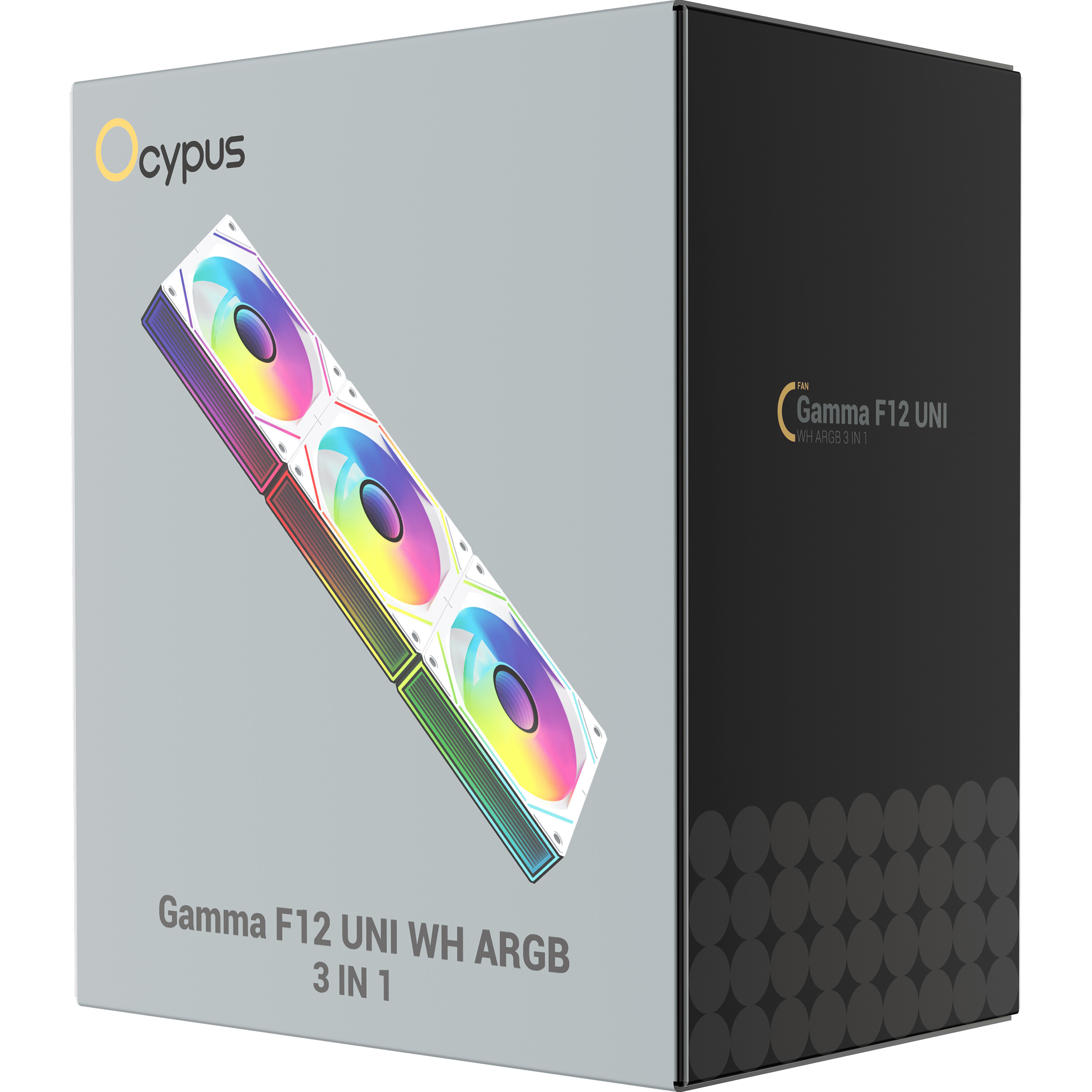 Комплект вентиляторов OCYPUS Gamma F12 Uni ARGB White 3-Pack