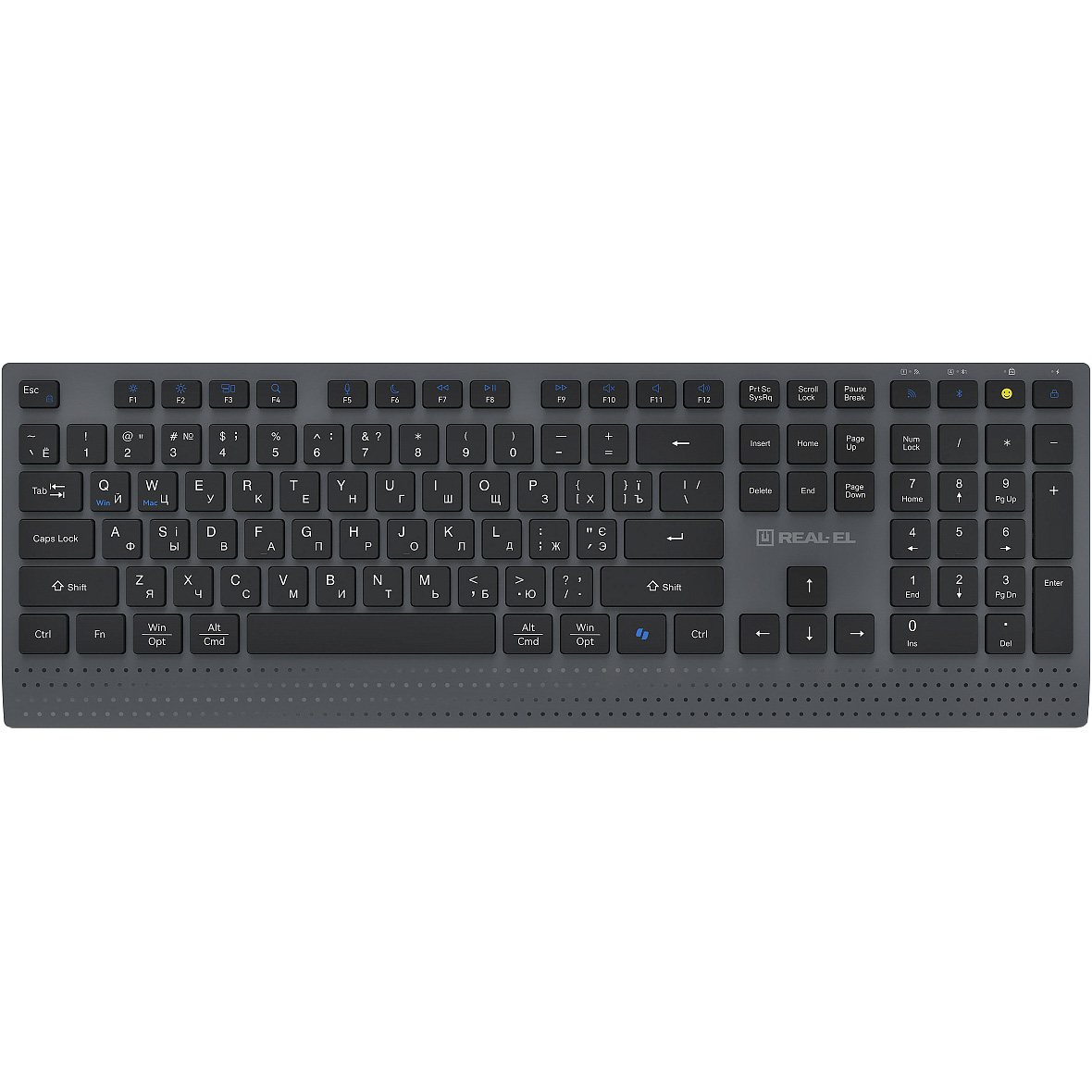 Клавиатура беспроводная REAL-EL RK-715 Wireless Black (EL123100051)