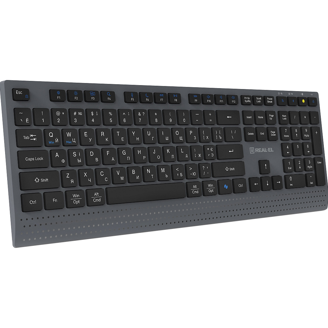 Клавиатура беспроводная REAL-EL RK-715 Wireless Black (EL123100051)