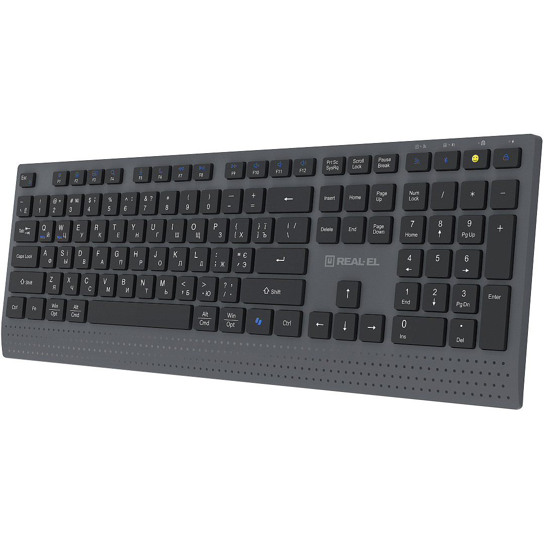 Клавиатура беспроводная REAL-EL RK-715 Wireless Black (EL123100051)