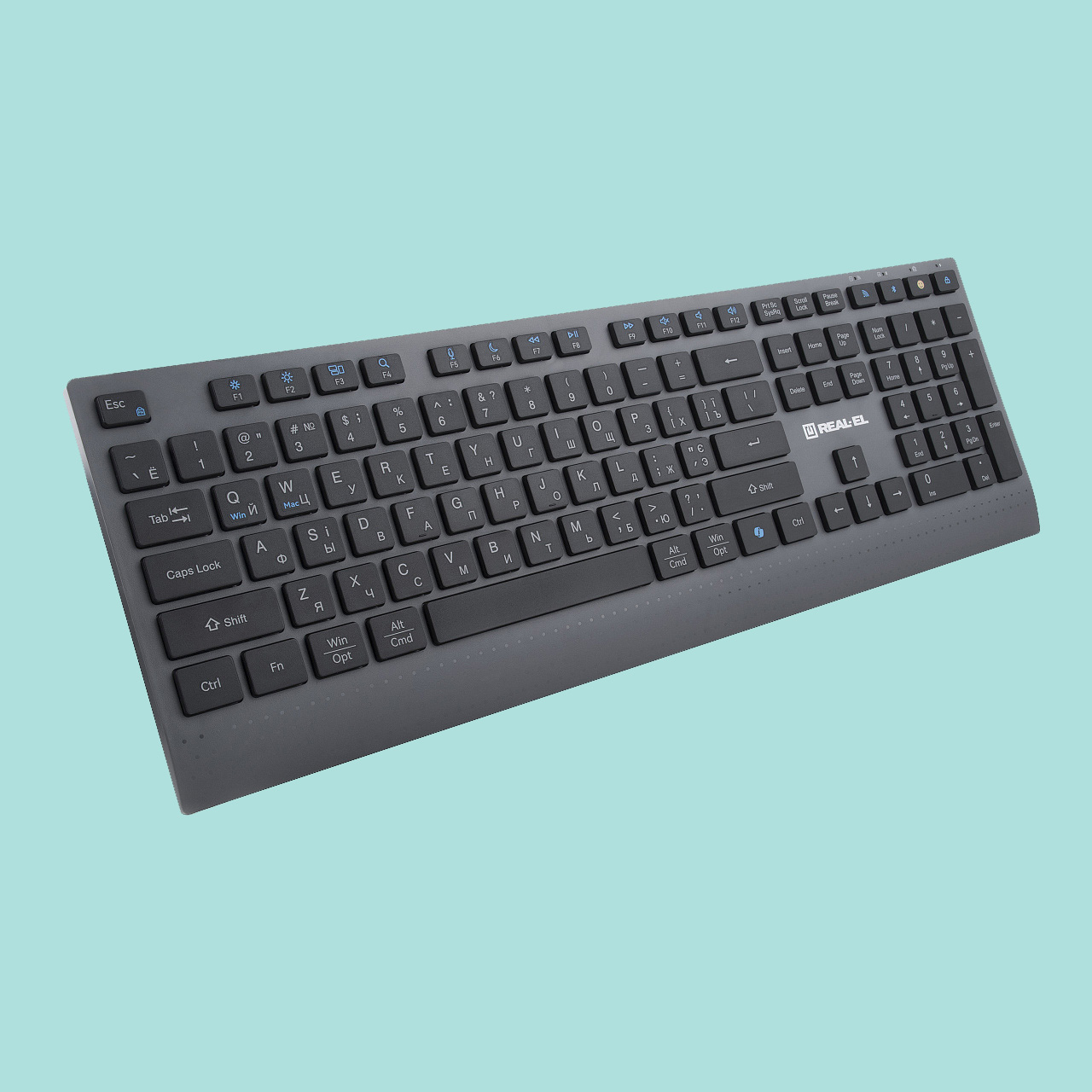 Клавиатура беспроводная REAL-EL RK-715 Wireless Black (EL123100051)
