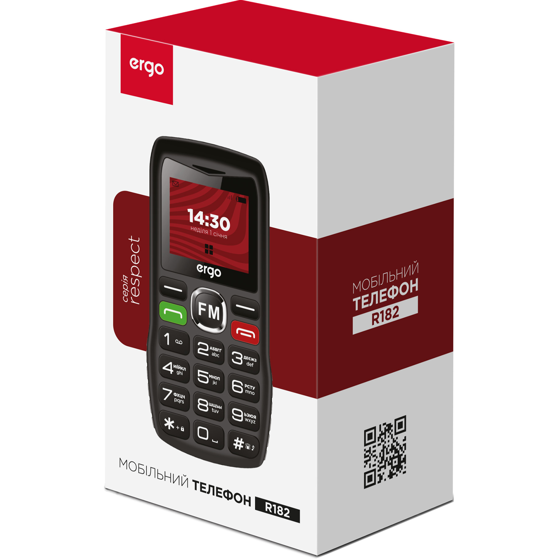 Мобильный телефон ERGO R182 Black