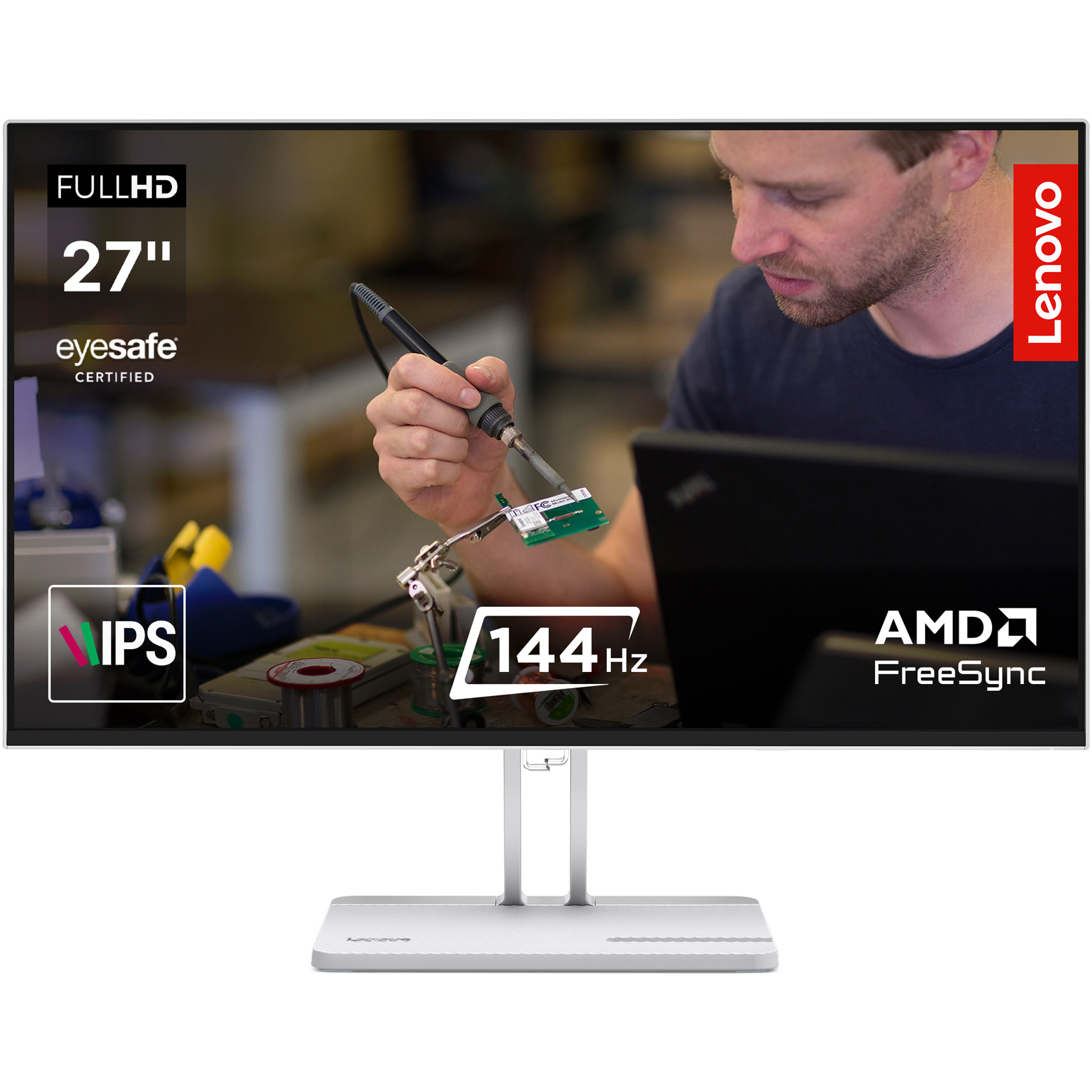 Монитор 27" LENOVO L27-4C Cloud Gray (67DEKAC1UA)