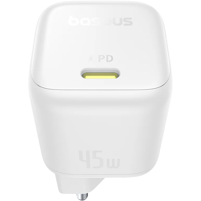 Зарядний пристрій BASEUS PicoGo GaN Fast Charger 1C 45W Moon White (P10176800213-00)