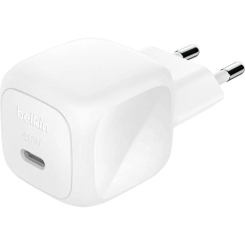 Зарядное устройство BELKIN BoostCharge Compact USB-C PD 45W White (WCA013KQWH)