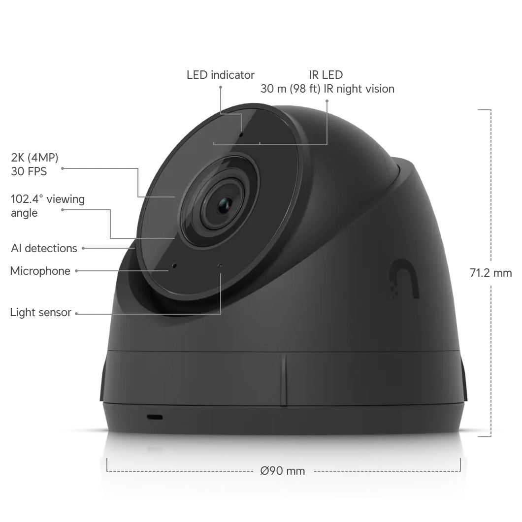 IP-камера UBIQUITI UniFi G5 Turret Ultra Black (UVC-G5-TURRET-ULTRA-B)