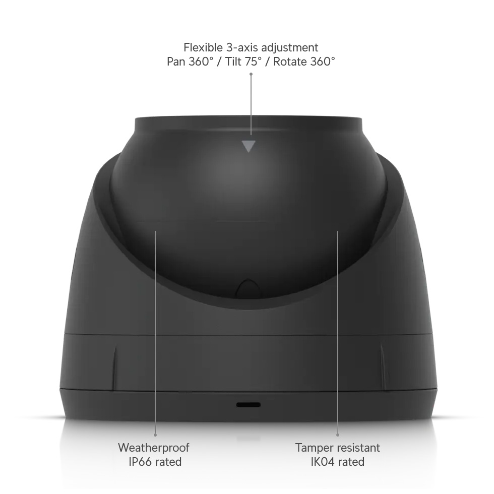 IP-камера UBIQUITI UniFi G5 Turret Ultra Black (UVC-G5-TURRET-ULTRA-B)