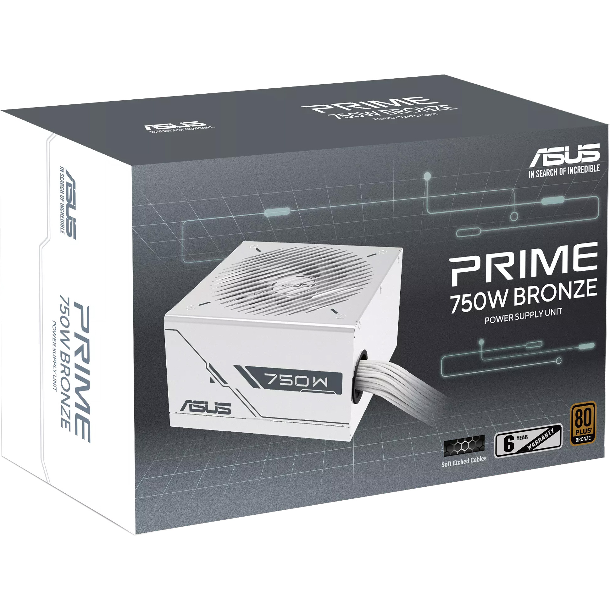 Блок питания 750W ASUS Prime 750W Bronze White Edition (90YE00Y3-B0NA00)