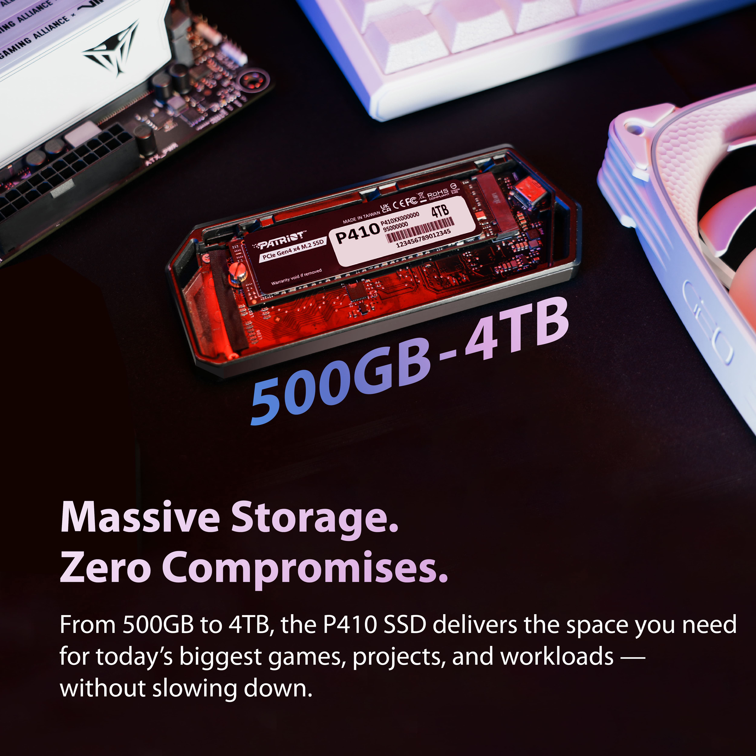 SSD диск PATRIOT P410 2TB M.2 NVMe (P410P2TBM28H)