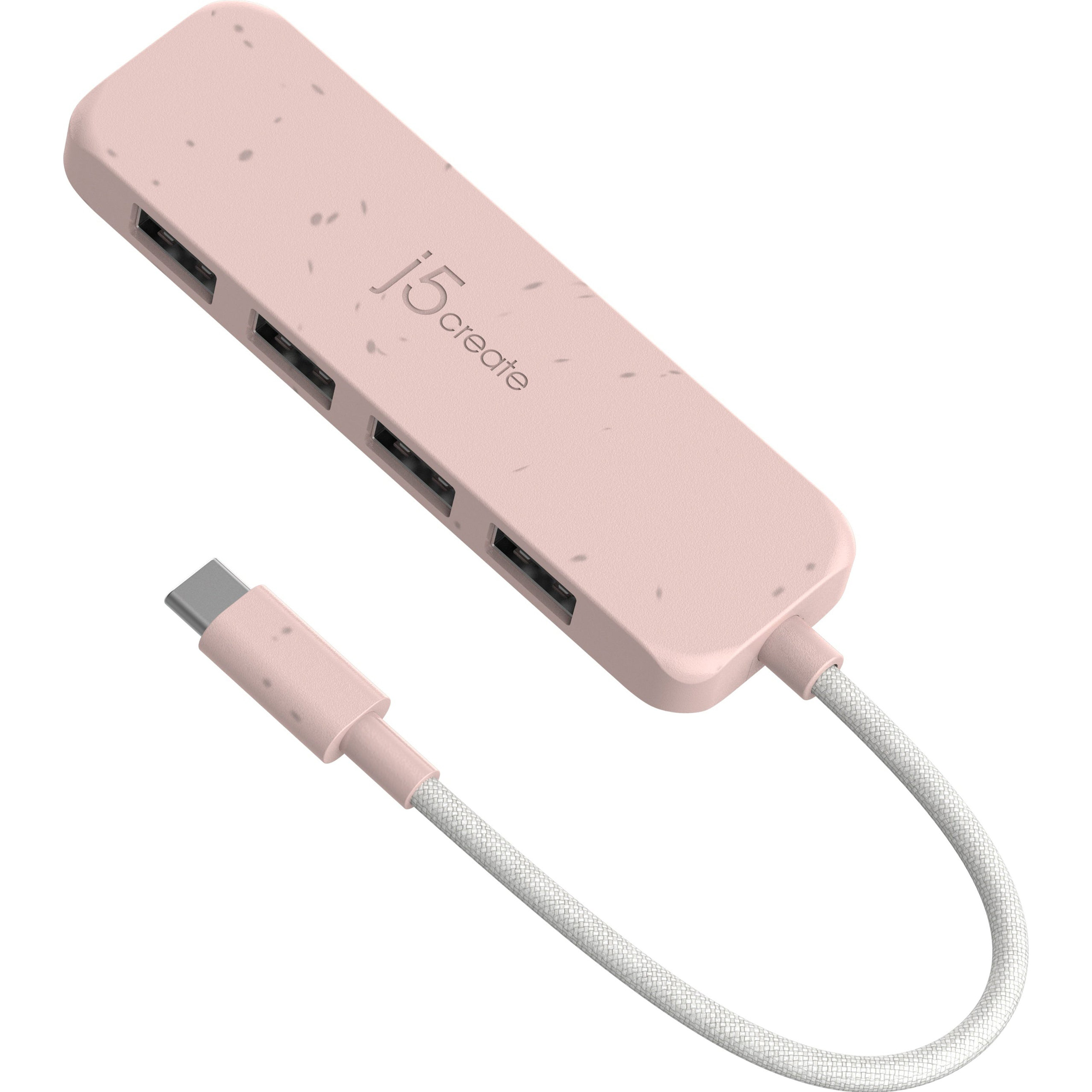 USB-хаб J5CREATE Eco-Friendly USB-C to 4-Port Type-A Gen 2 Hub Earth Rose (JCH341ER-N)