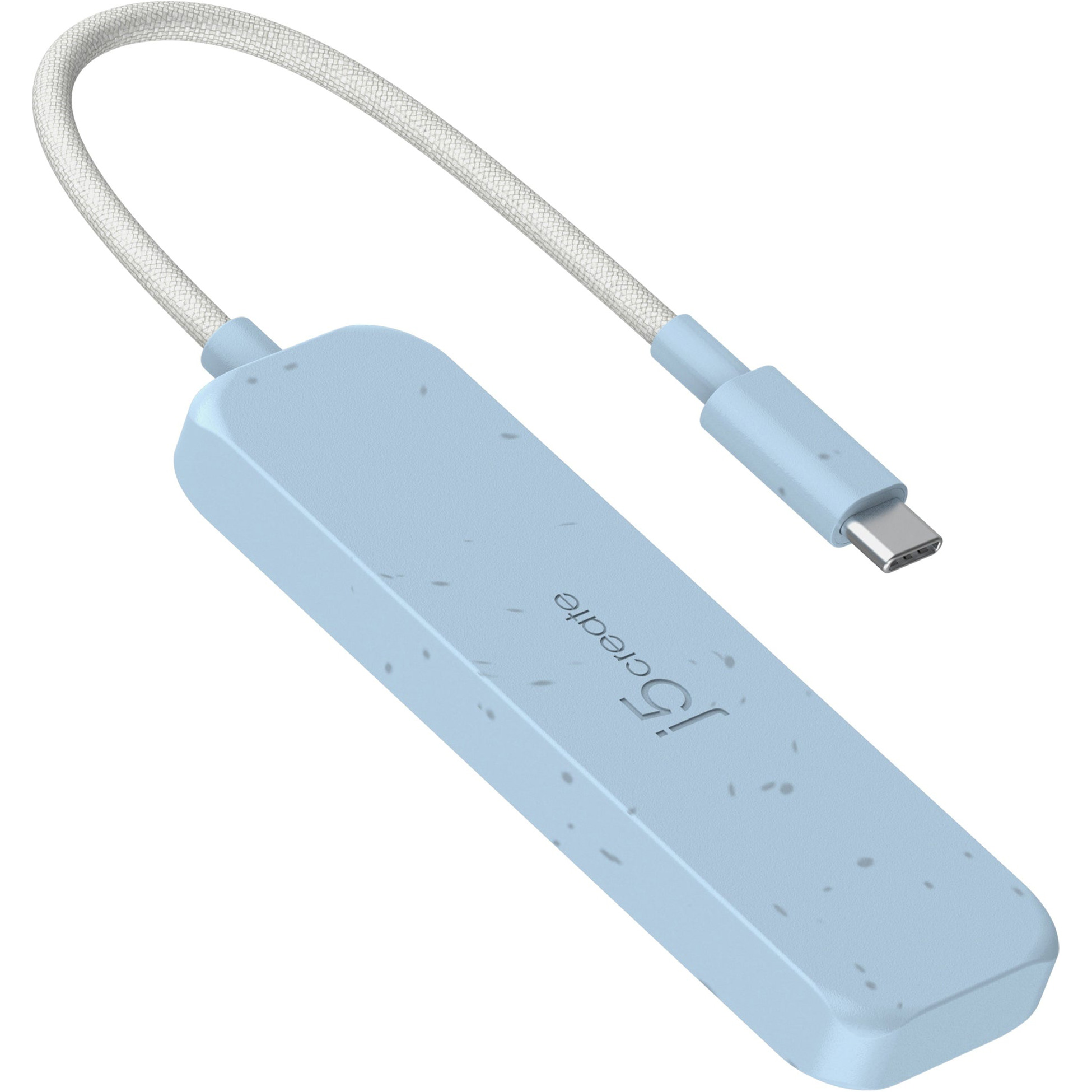 USB-хаб J5CREATE Eco-Friendly USB-C to 4-Port Type-C & Type-A Gen 2 Hub Fresh Cyan (JCH342EC-N)
