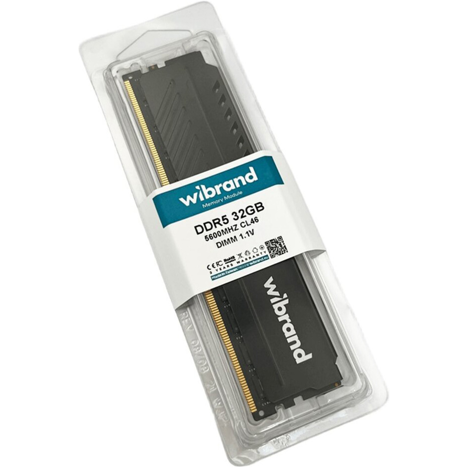 Модуль пам'яті WIBRAND DDR5 5600MHz 32GB (WI5600DDR5D/32GB)