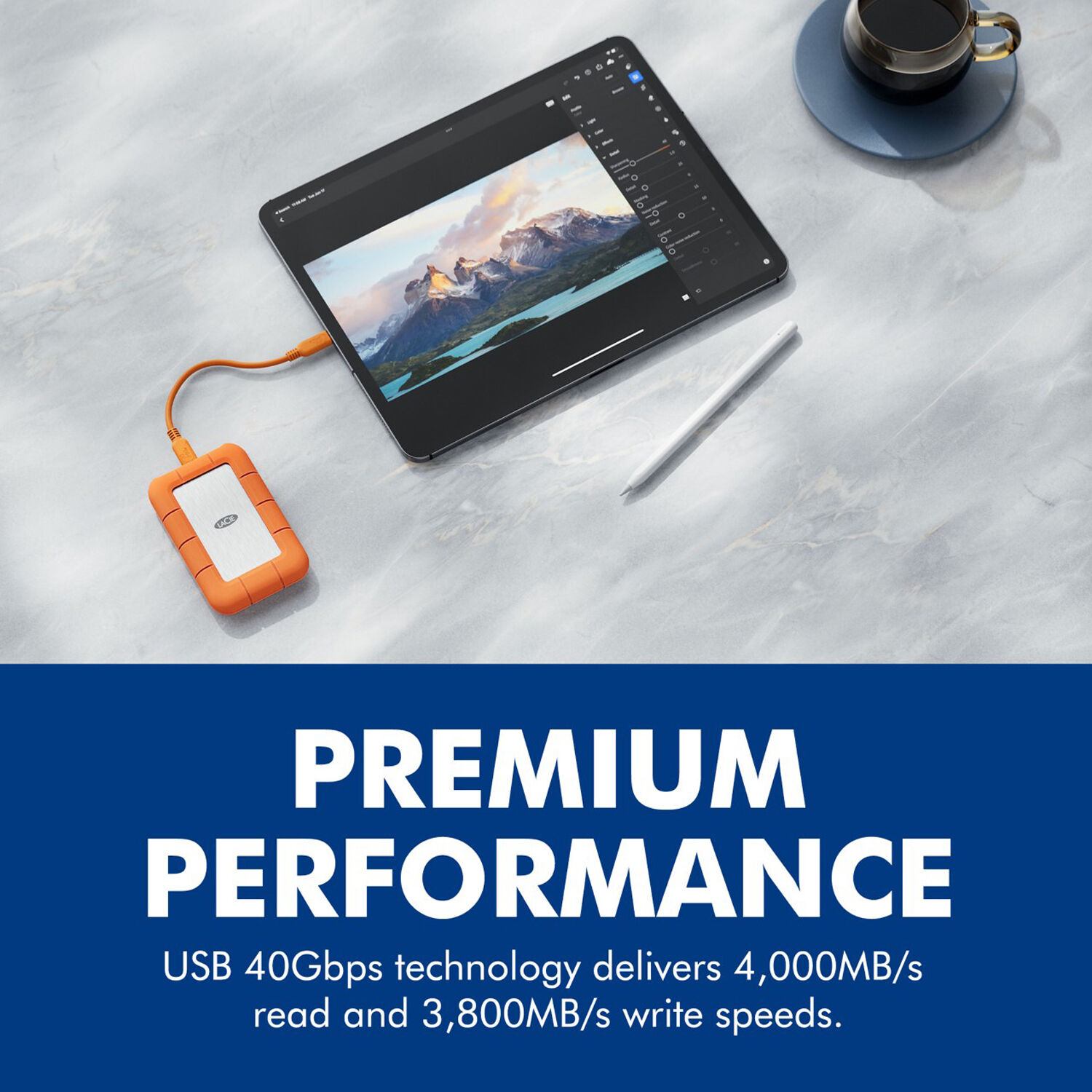 Портативний SSD диск LACIE Rugged SSD4 1TB USB4 (STND1000400)